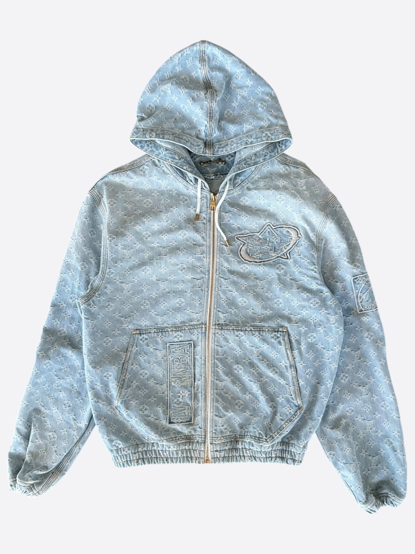 Louis Vuitton NBA Monogram Denim Zip Up Jacket