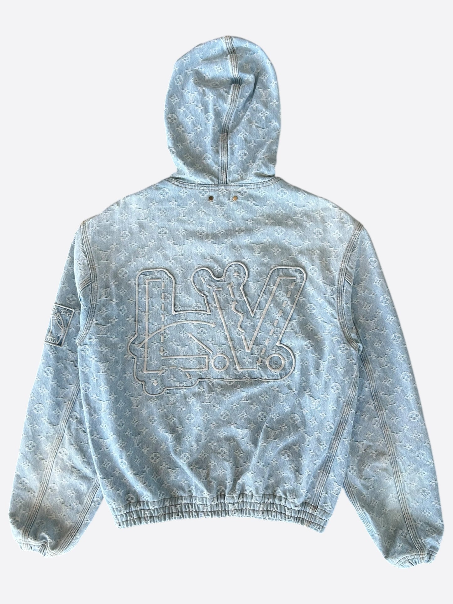 Louis Vuitton NBA Monogram Denim Zip Up Jacket