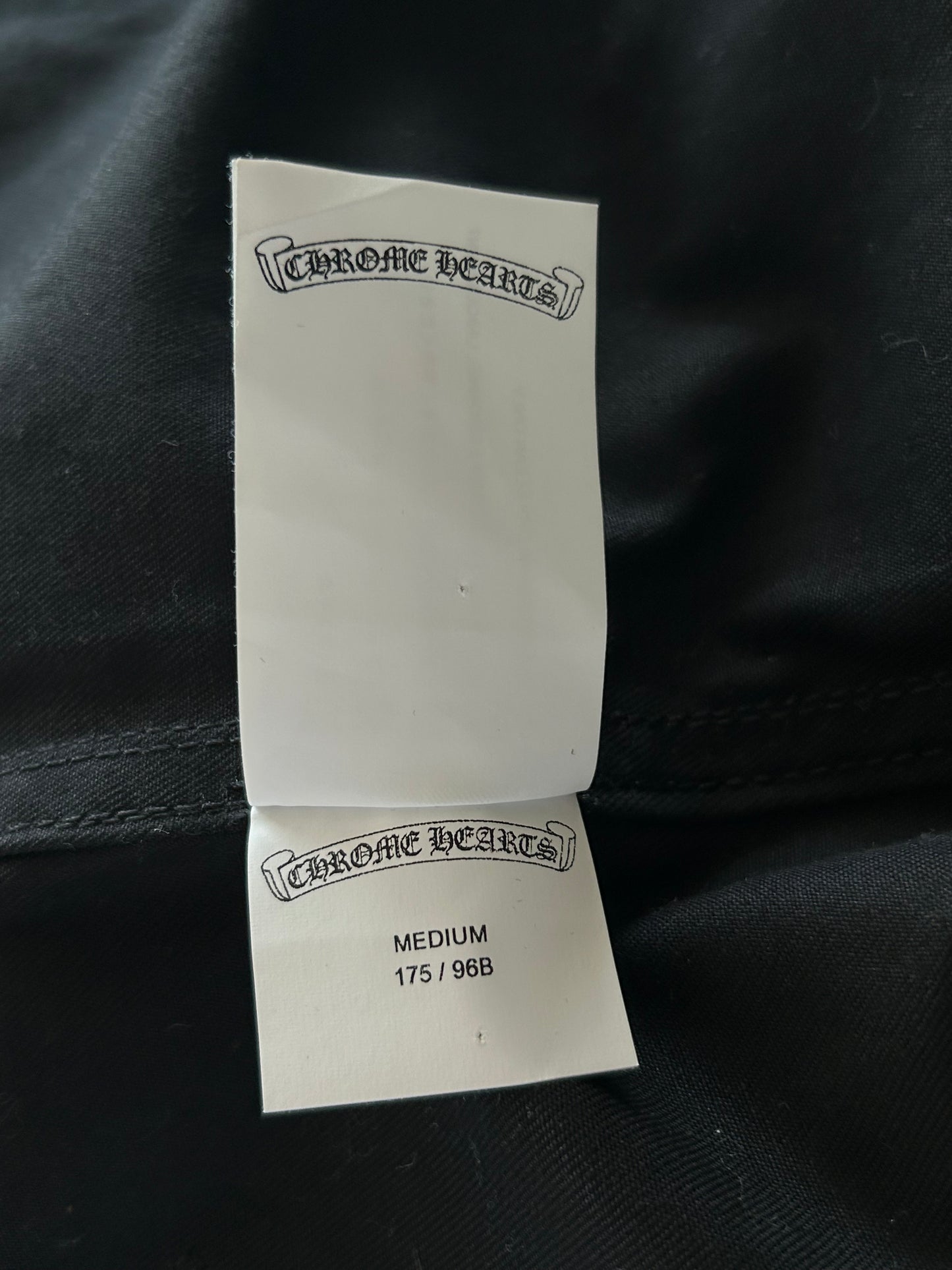 Chrome Hearts Black & Cheetah Cross Patch Work Dog Jacket