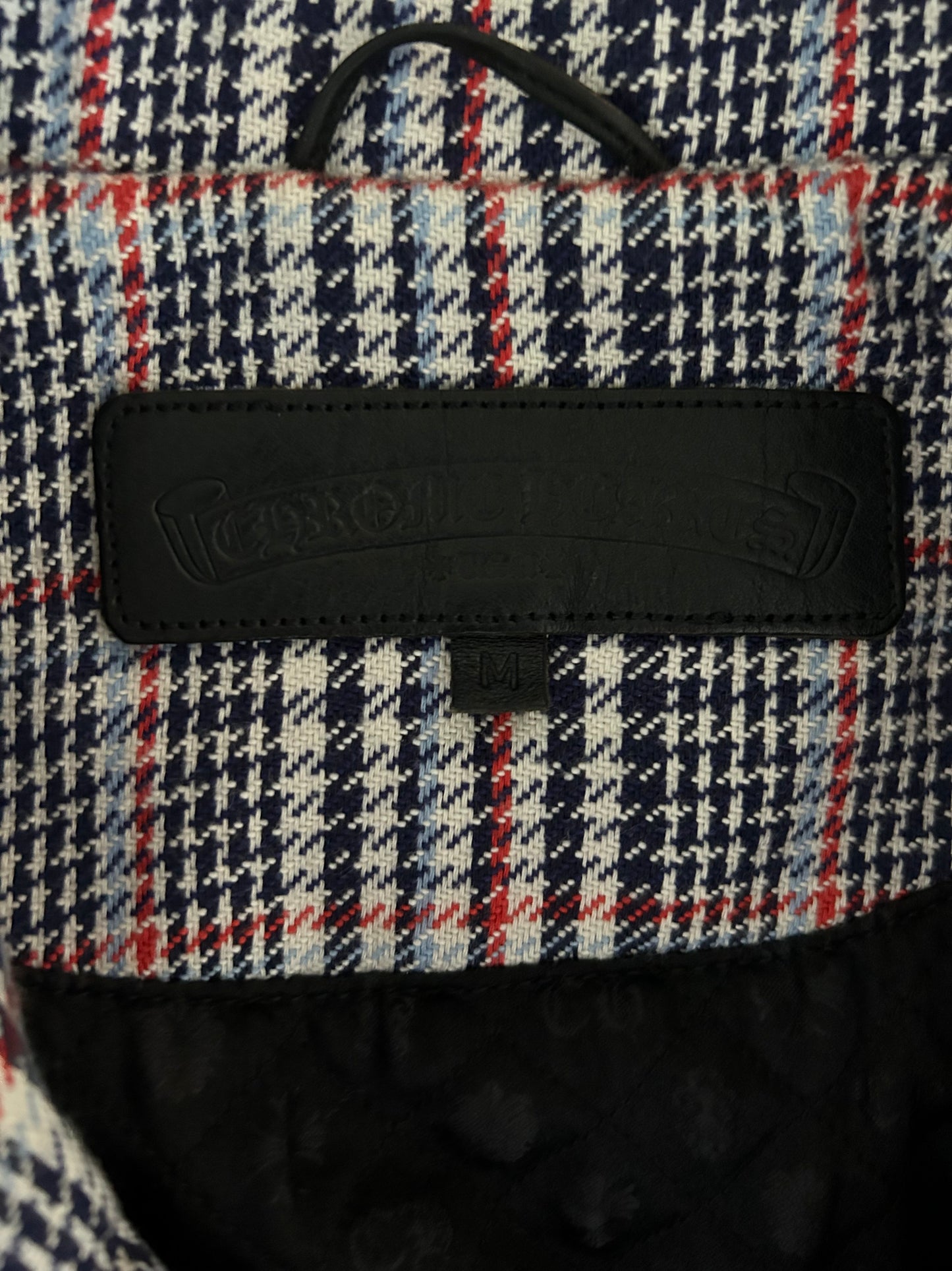 Chrome Hearts White Cross Patch Plaid Jacket
