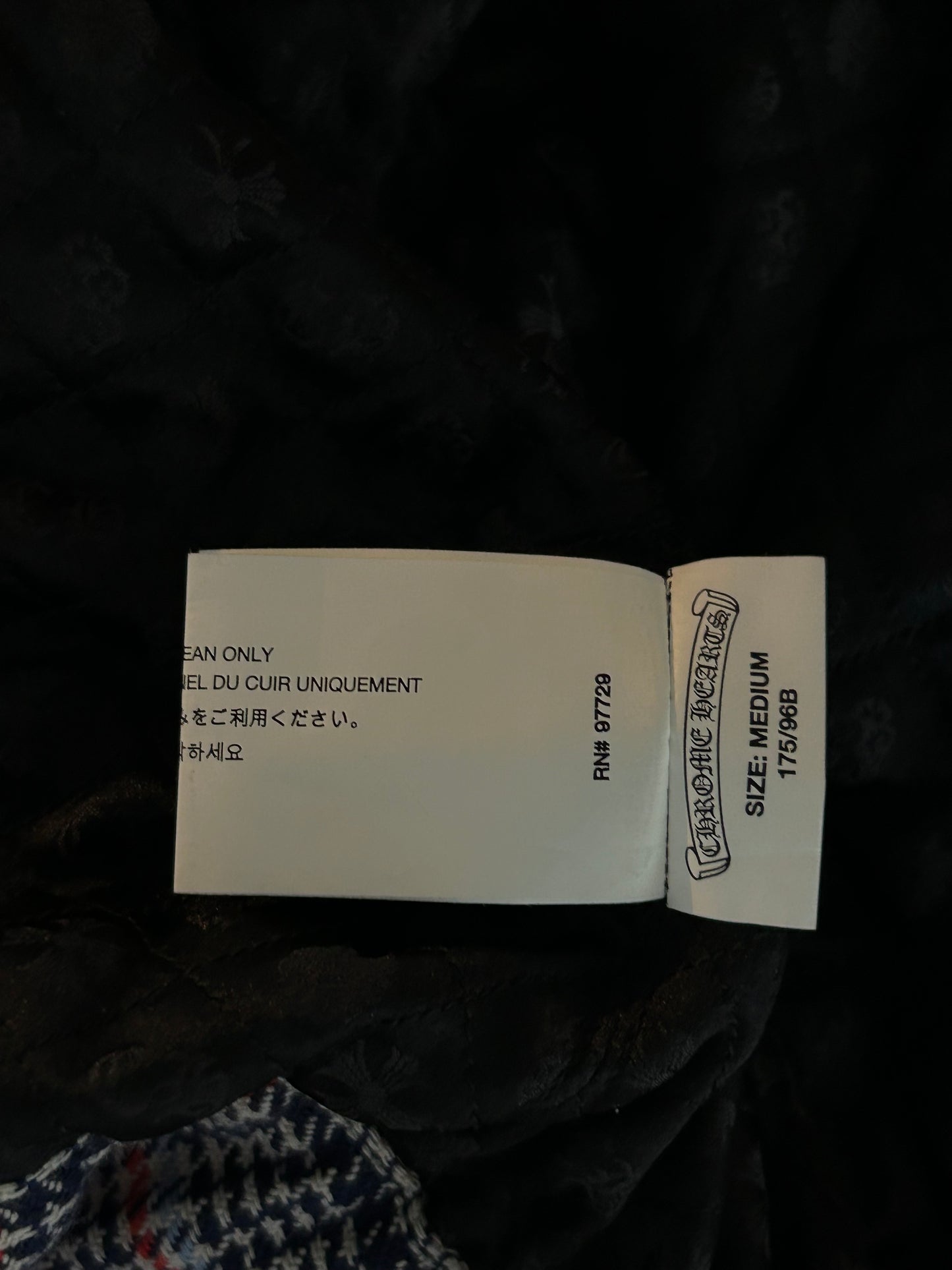 Chrome Hearts White Cross Patch Plaid Jacket