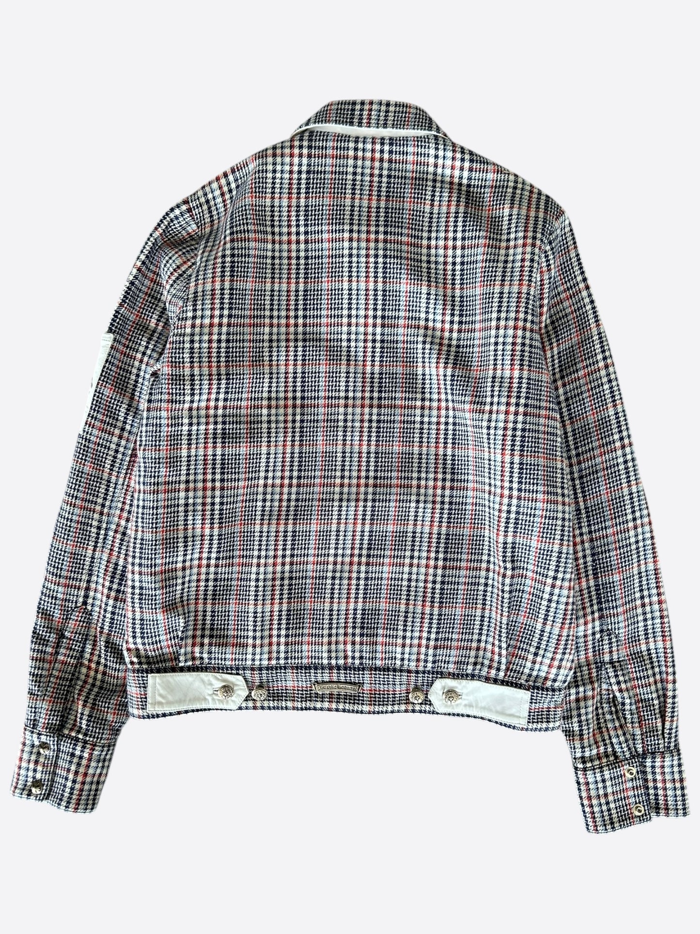 Chrome Hearts White Cross Patch Plaid Jacket