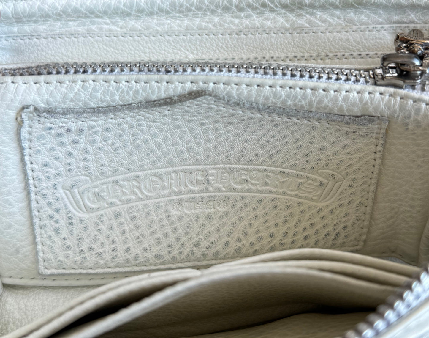Chrome Hearts White Triple Cross Patch Wallet