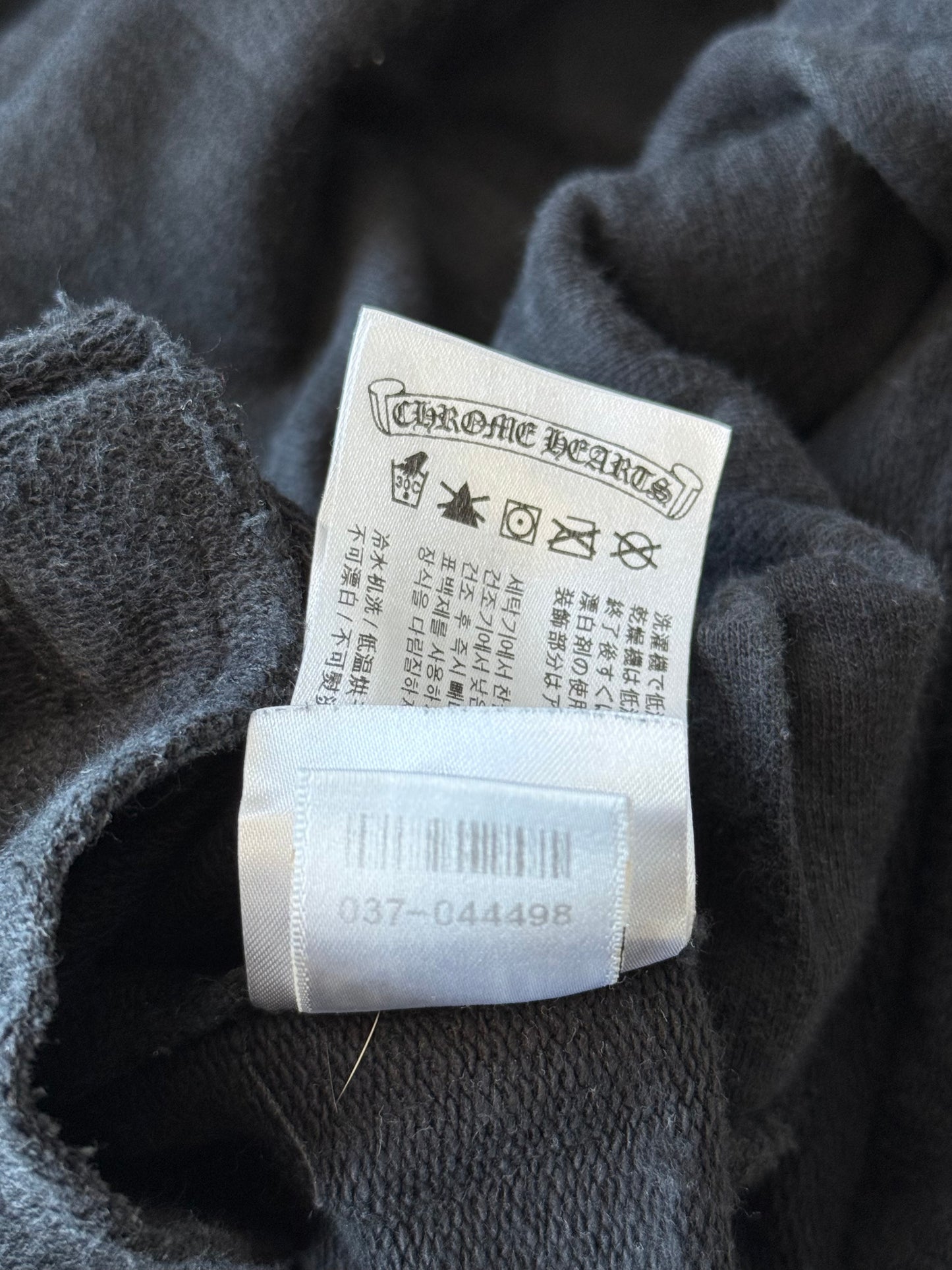 Chrome Hearts Black & White Horseshoe Logo Cemetery Cross Jacquard Sweatpants