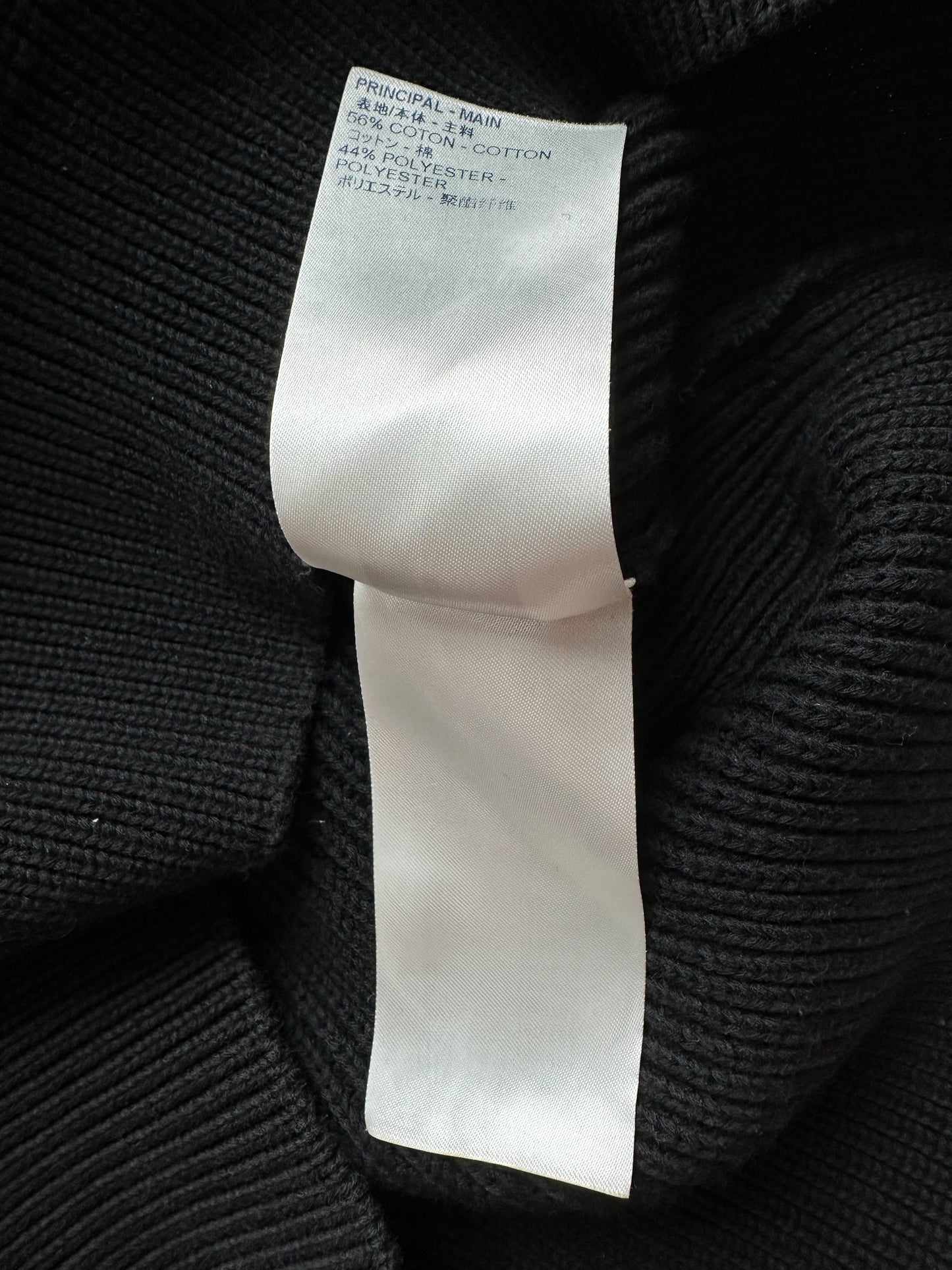 Louis Vuitton Black Rue Du Pont Waffle Knit Sweater