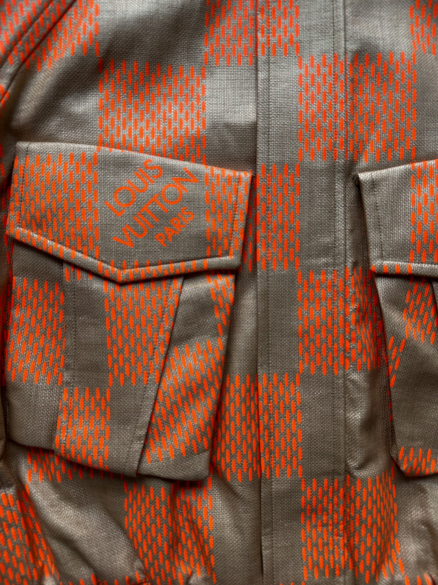 Louis Vuitton Orange Damier Checkered Jacket