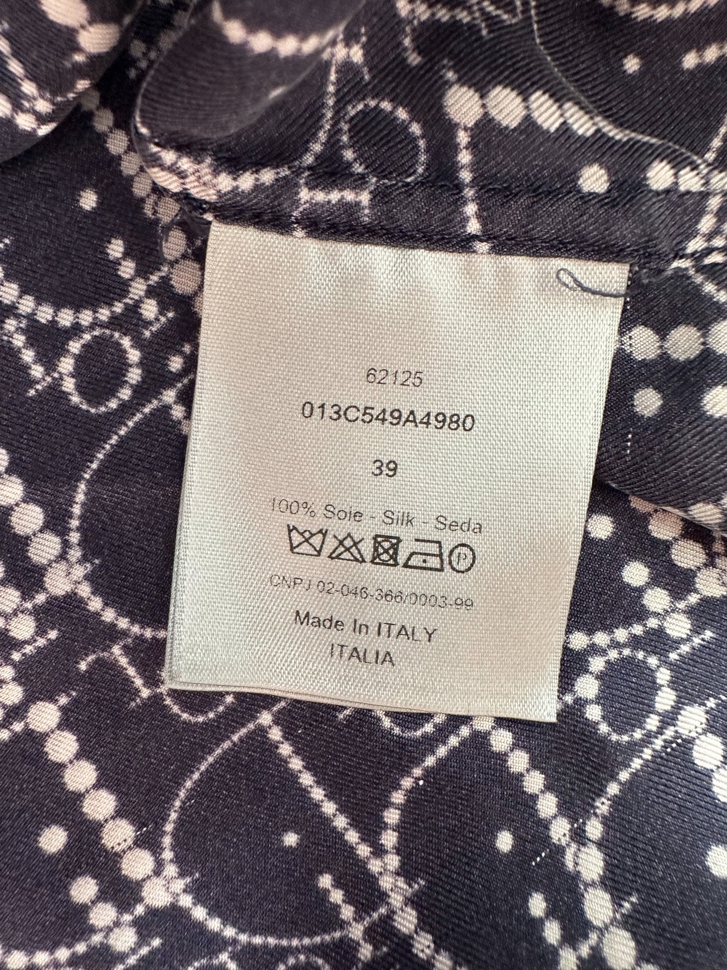 Dior Navy Pearl Oblique Button Up Shirt