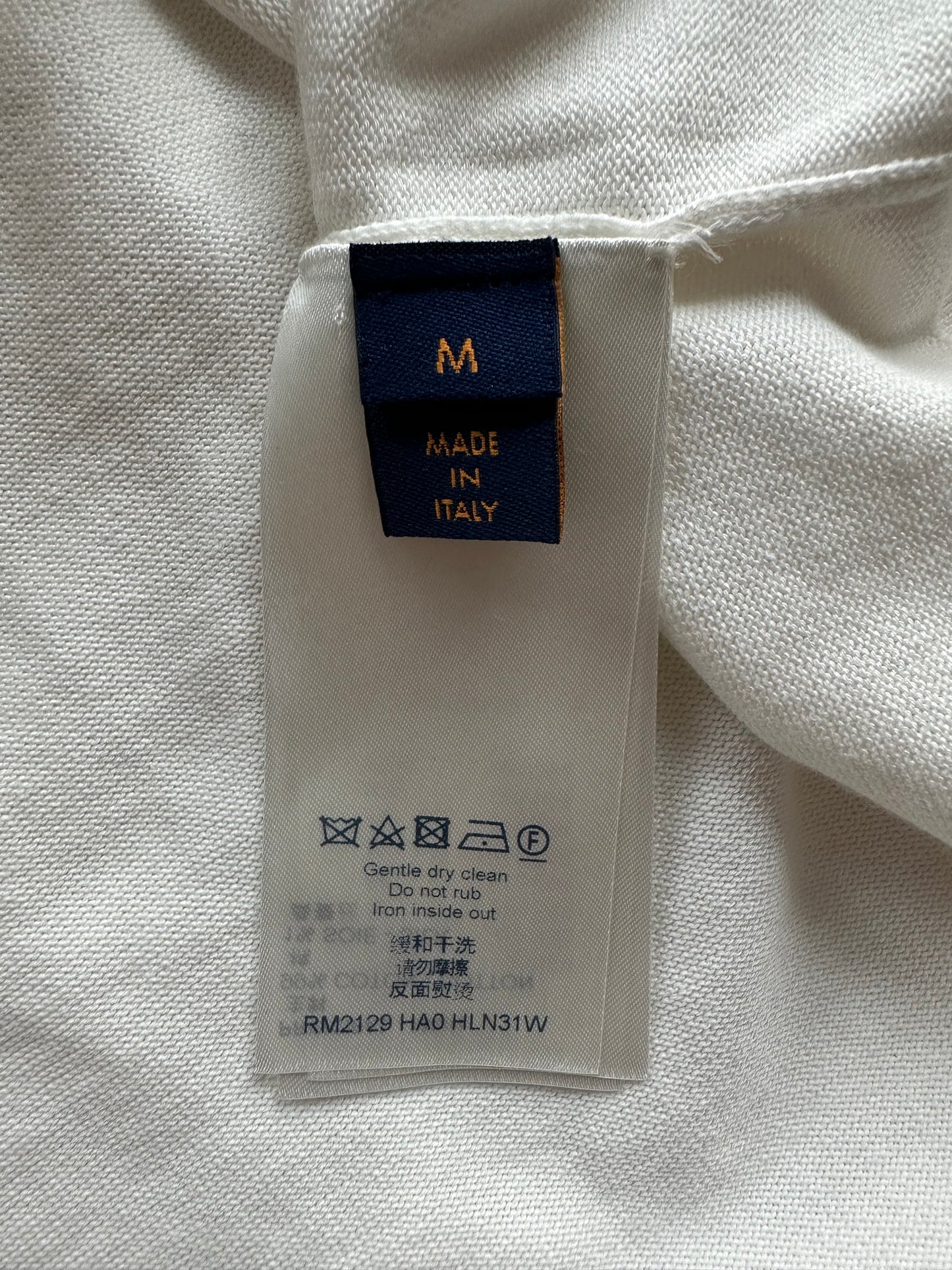 Louis Vuitton White Maison Intarsia T-Shirt