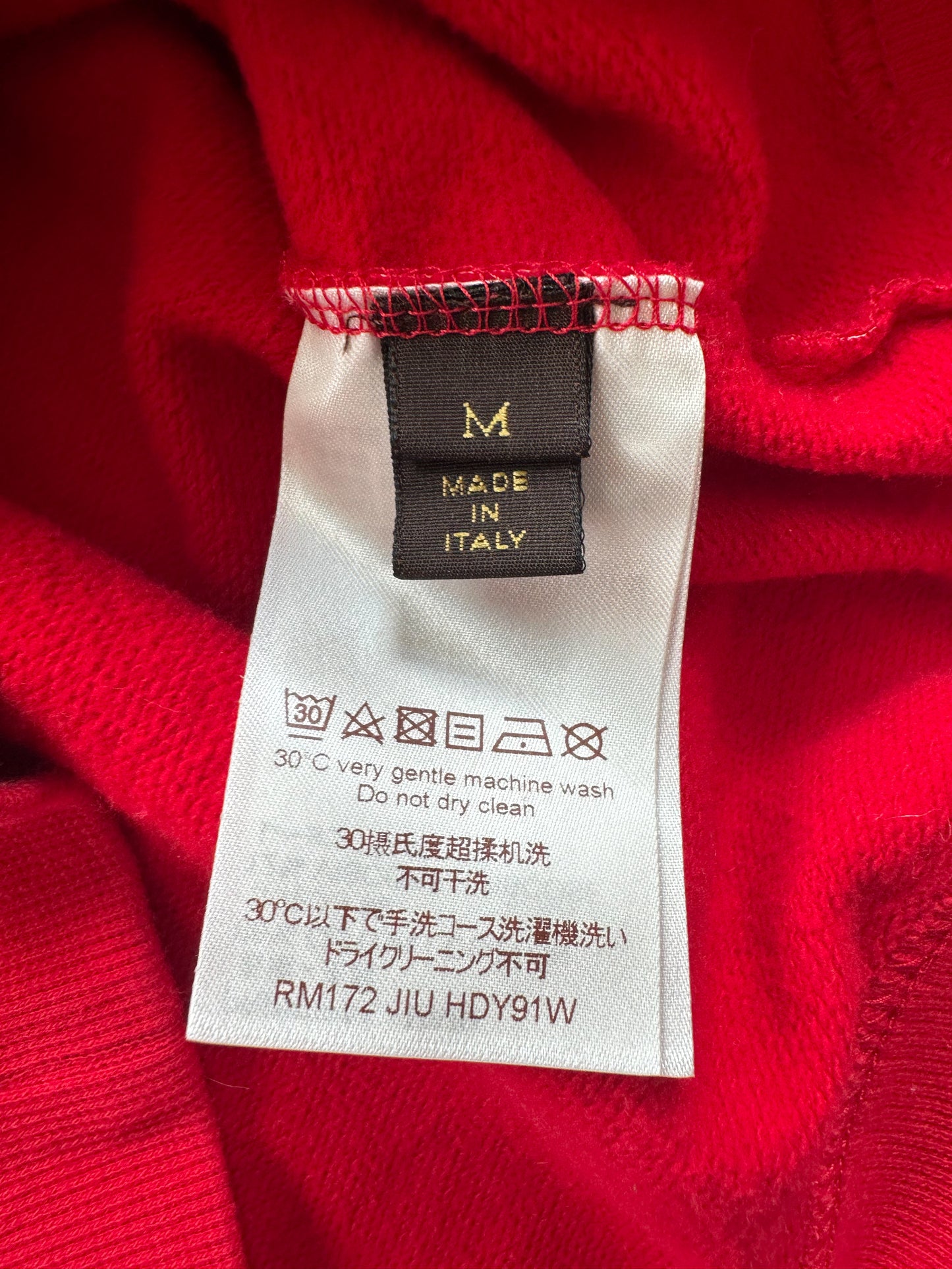 Louis Vuitton Supreme Red & White Monogram Box Logo Hoodie