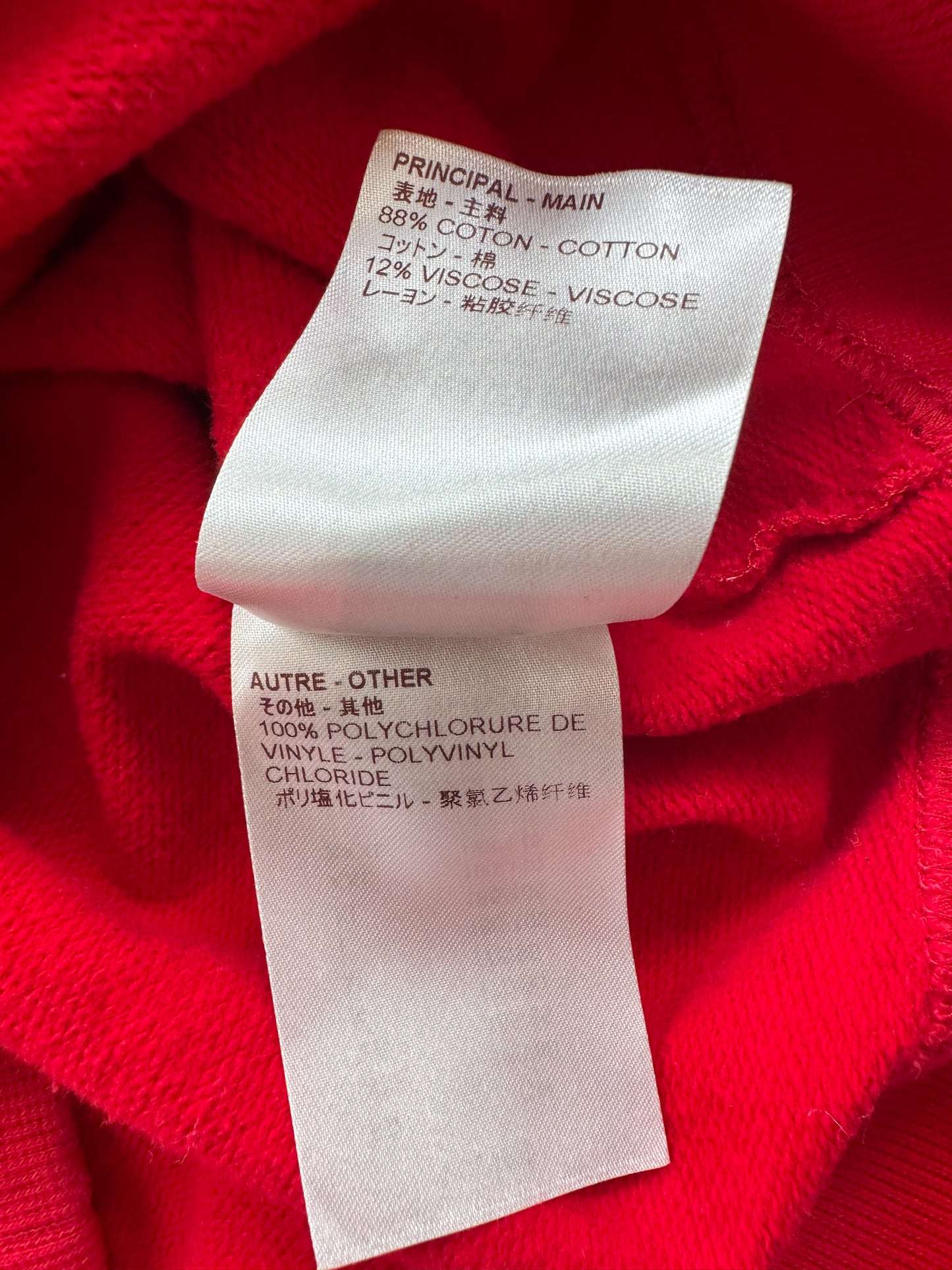Louis Vuitton Supreme Red & White Monogram Box Logo Hoodie
