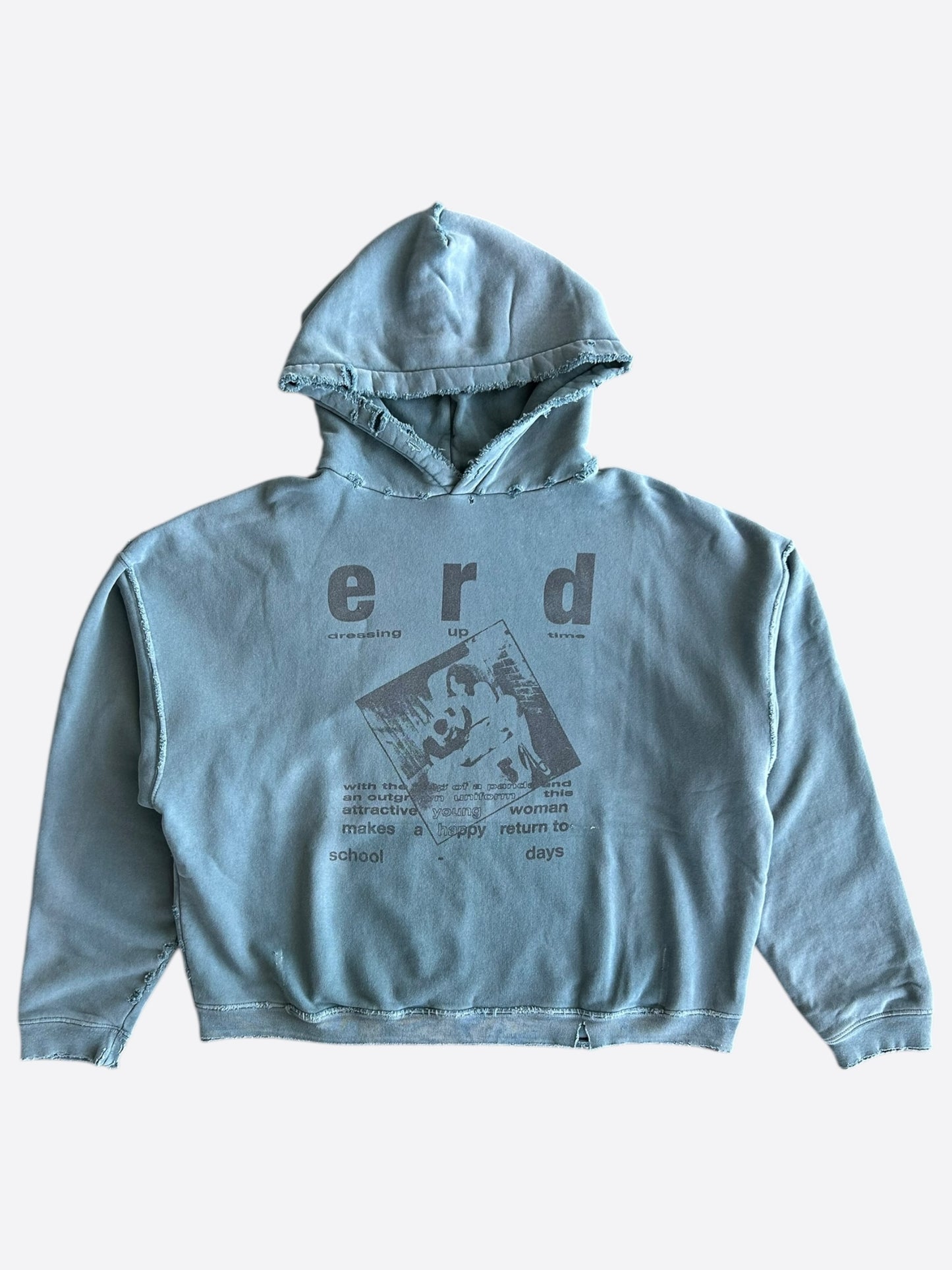 Enfants Riches Deprimes Blue School Days Distressed Hoodie