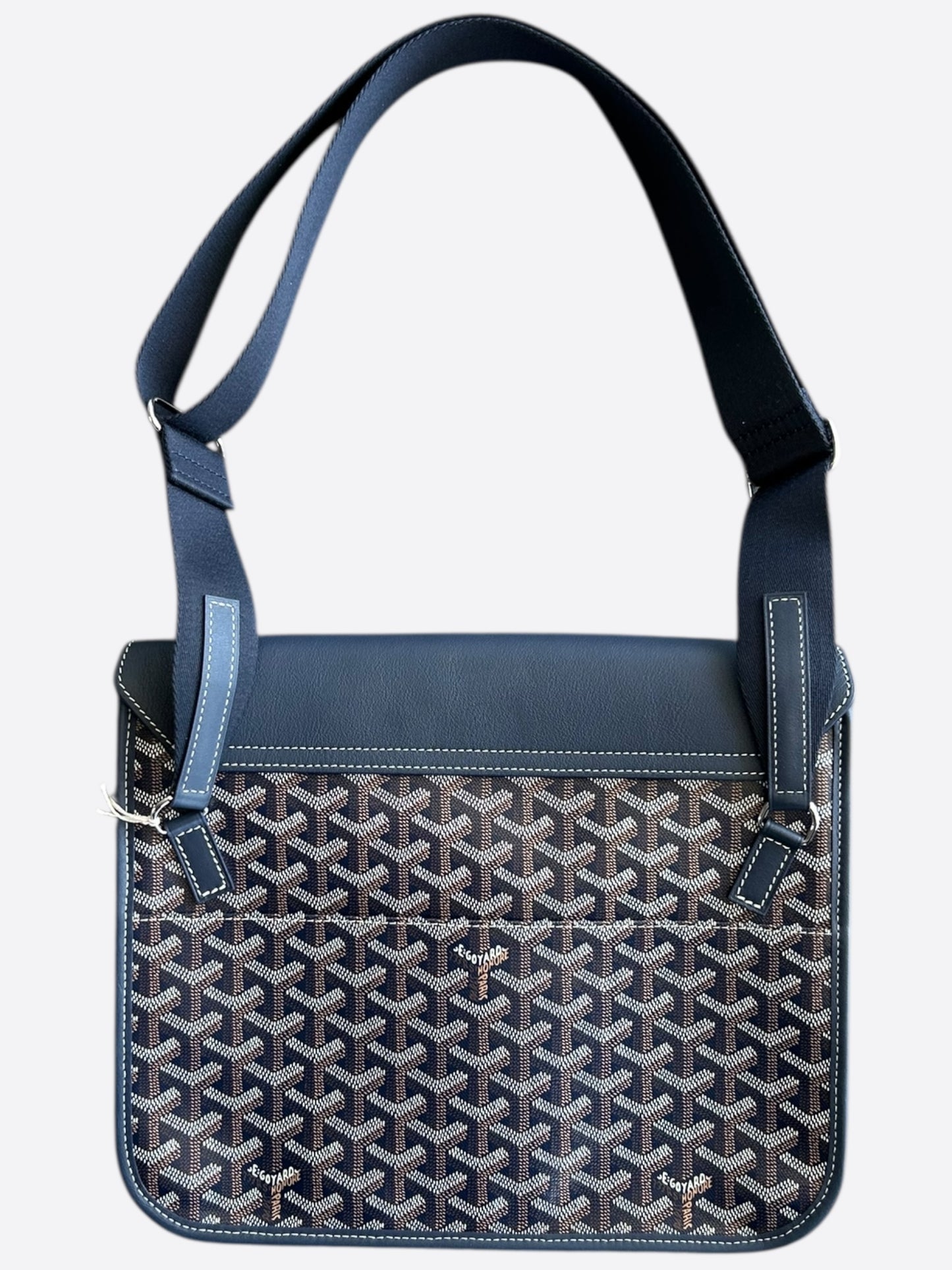Goyard Navy Coursier Messenger Bag
