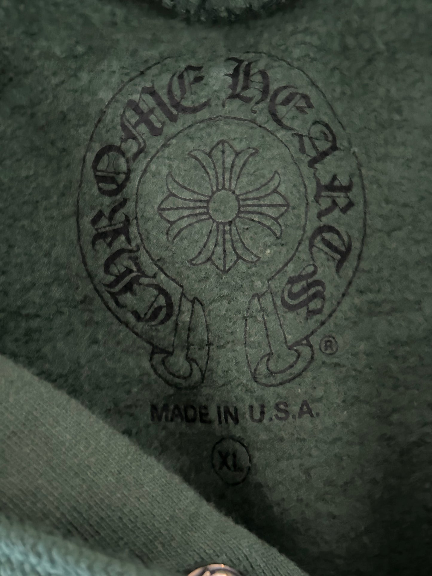 Chrome Hearts Green & Yellow T-Bar Logo Hoodie