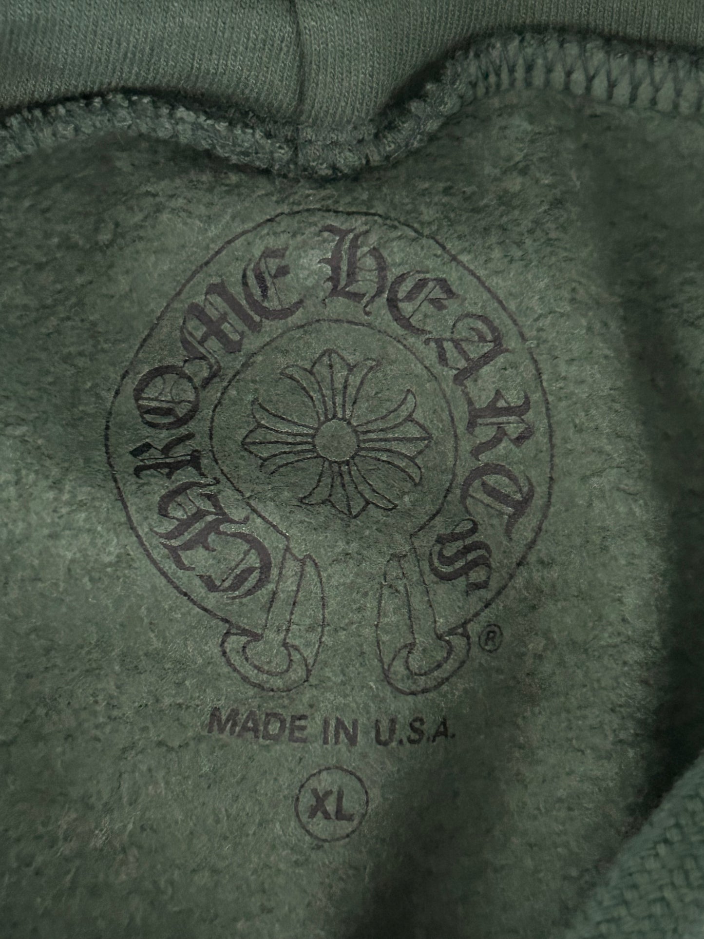 Chrome Hearts Green & Yellow T-Bar Logo Hoodie