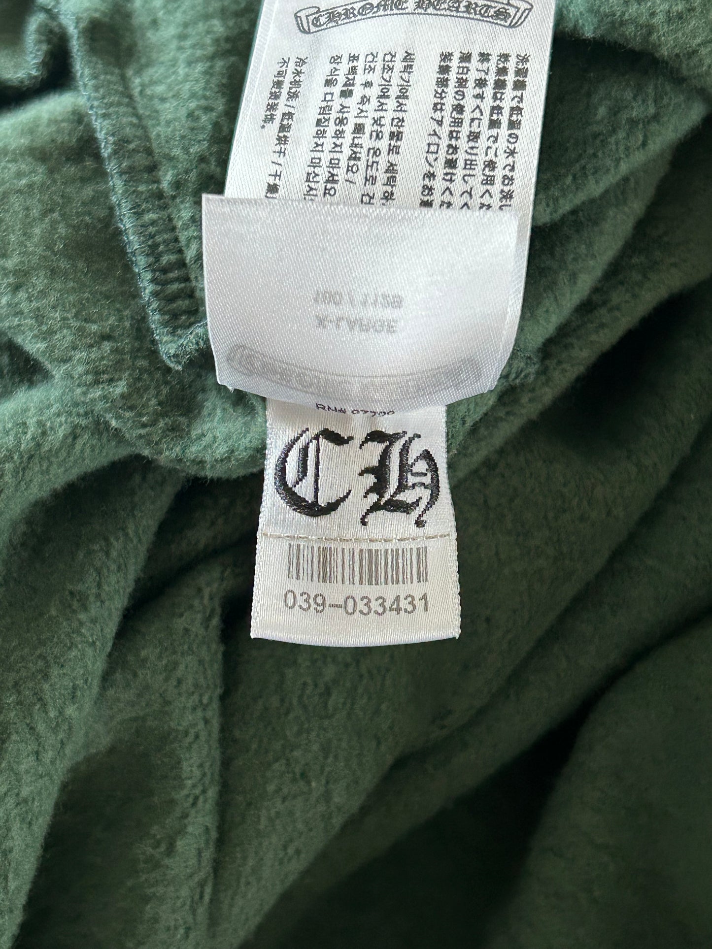 Chrome Hearts Green & Yellow T-Bar Logo Hoodie