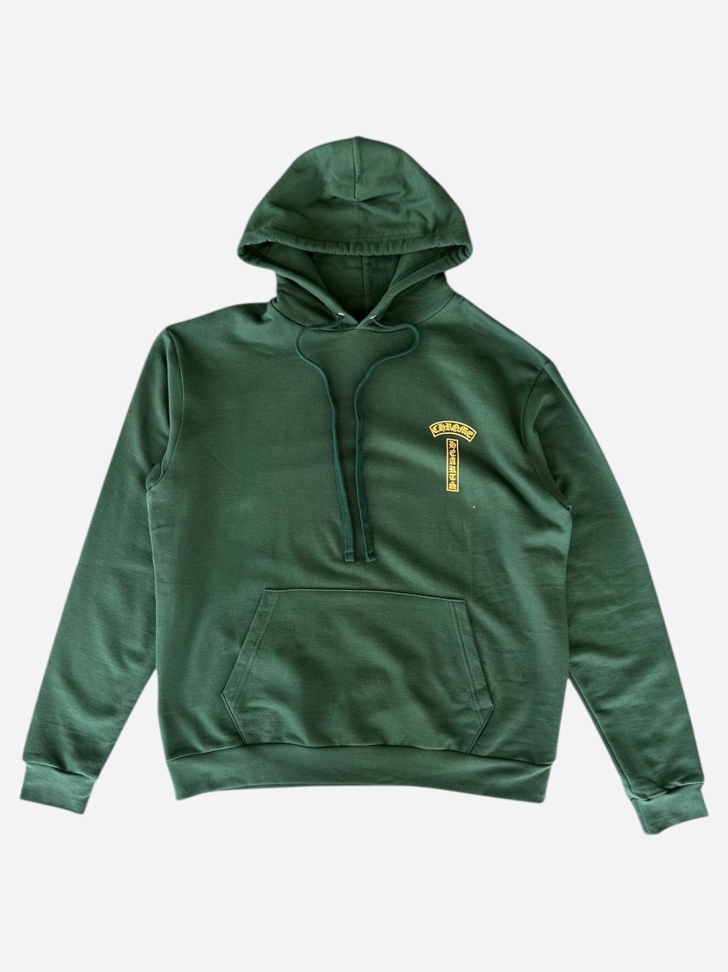 Chrome Hearts Green & Yellow T-Bar Logo Hoodie