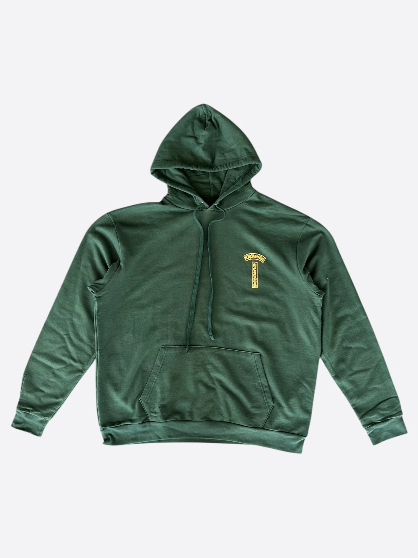 Chrome Hearts Green & Yellow T-Bar Logo Hoodie