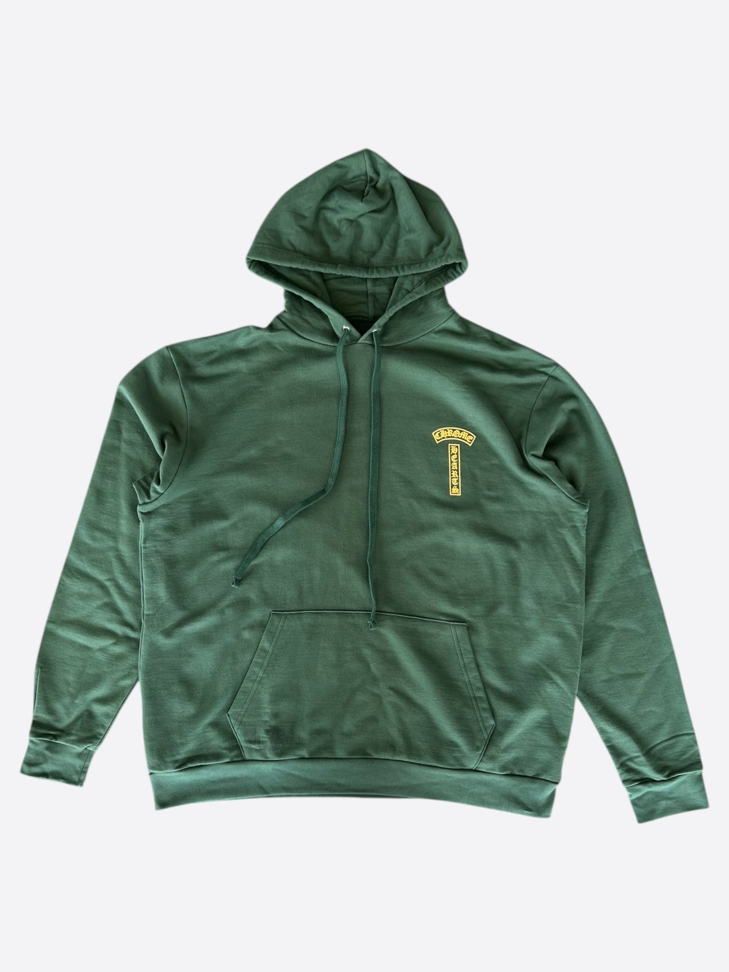 Chrome Hearts Green & Yellow T-Bar Logo Hoodie