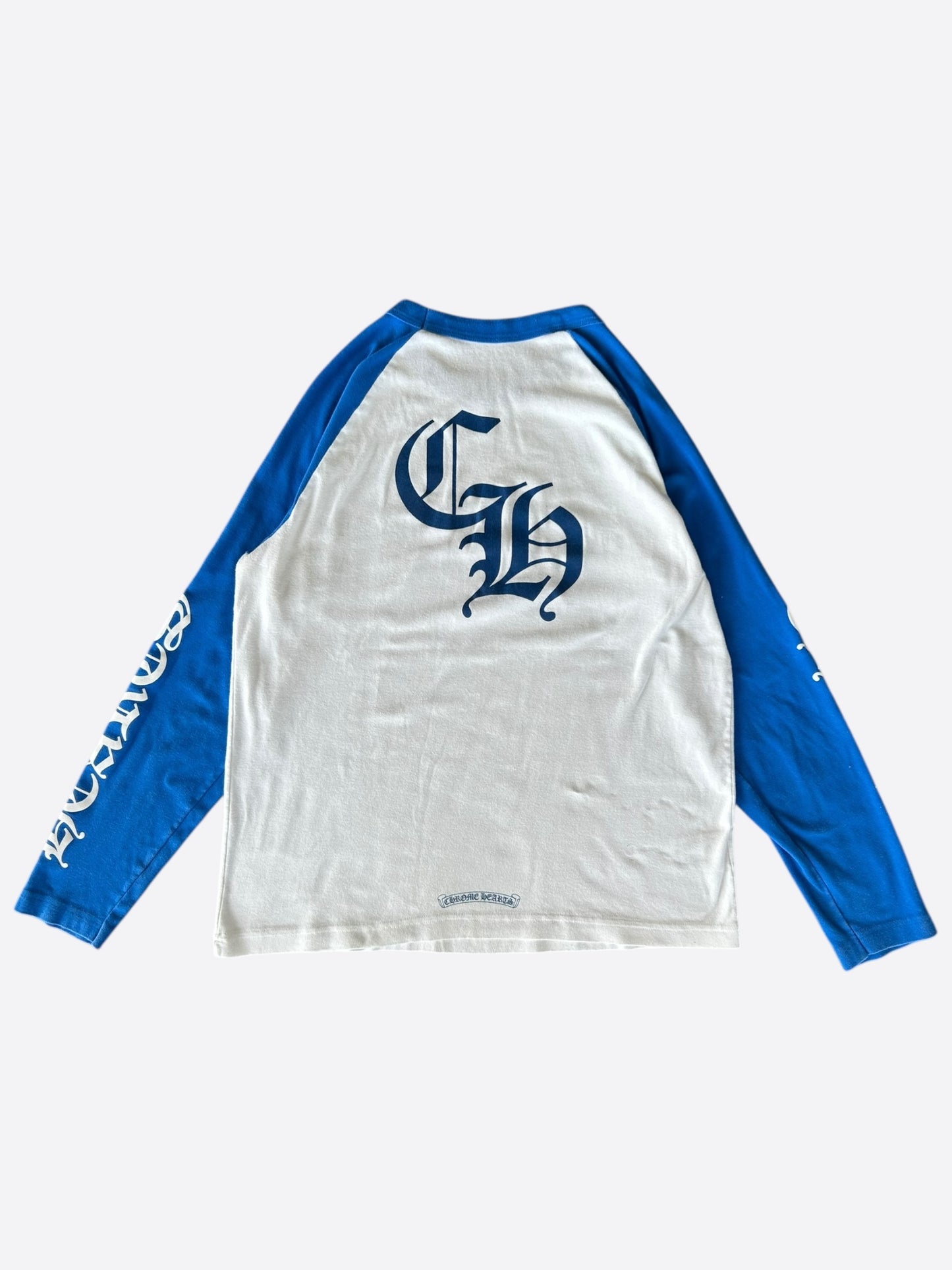 Chrome Hearts Blue & White CH Logo Longsleeve T-Shirt