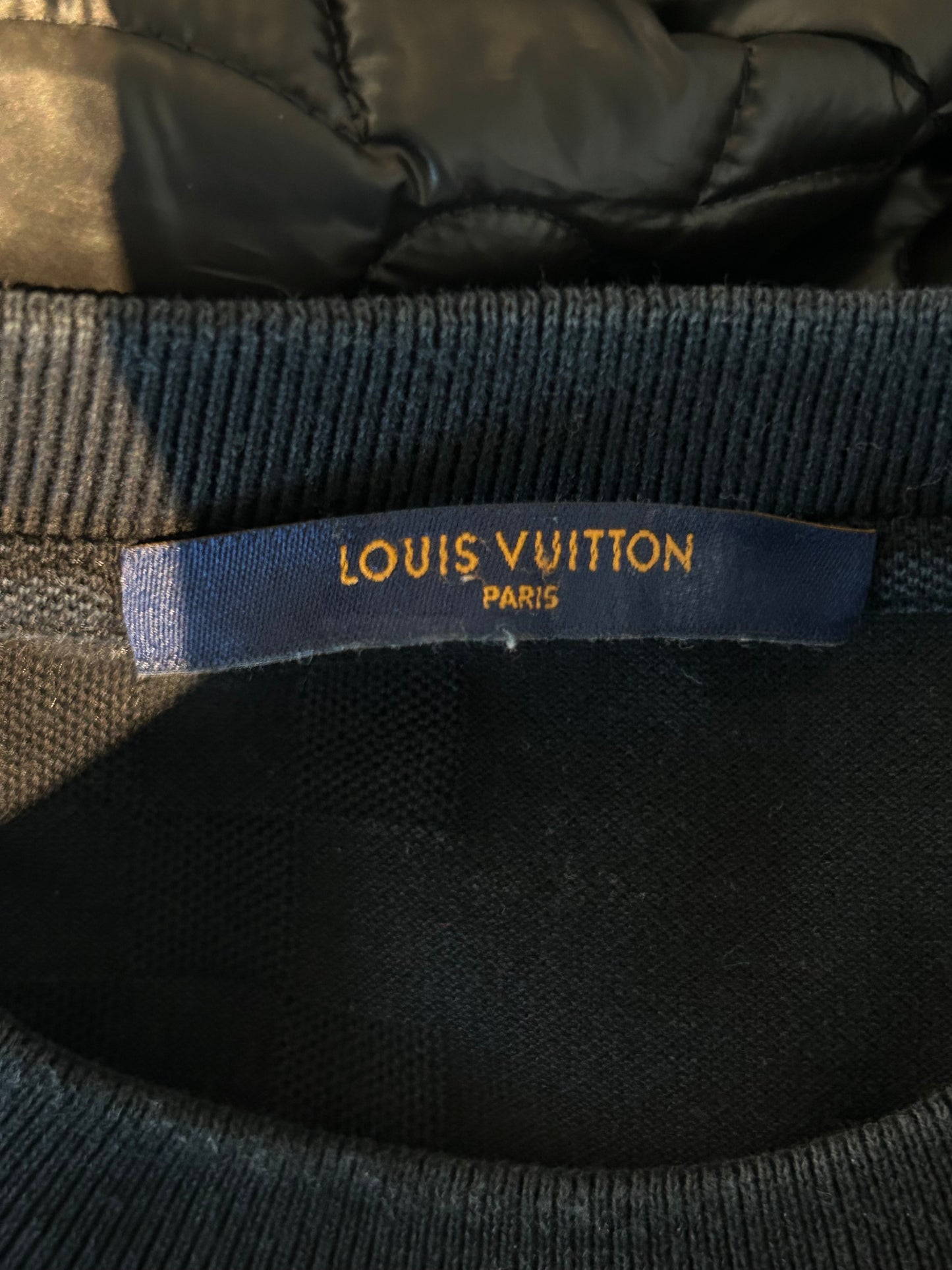 Louis Vuitton Black Half Damier Pocket T-Shirt