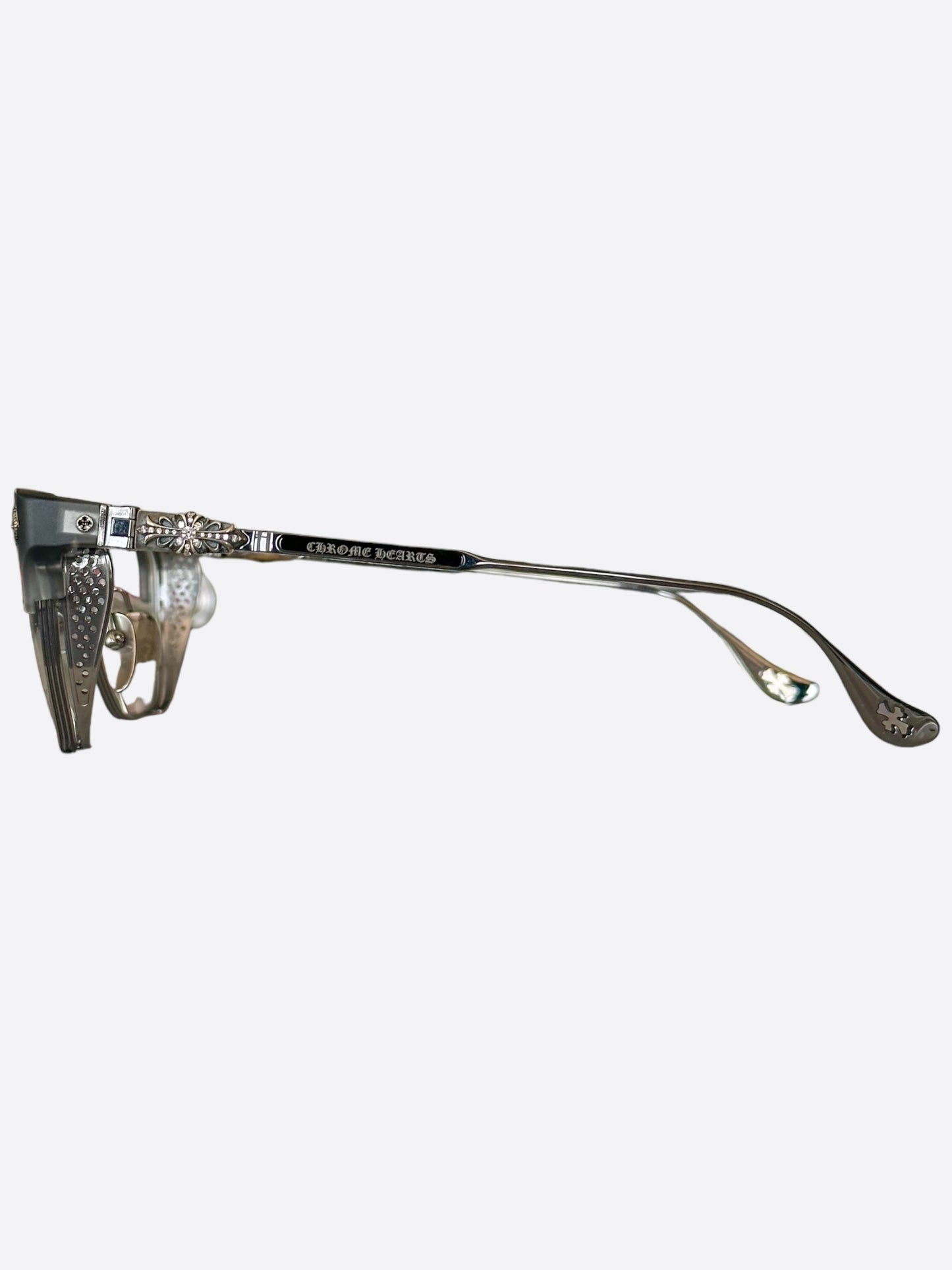 Chrome Hearts Silver Diamond LGMA Sunglasses