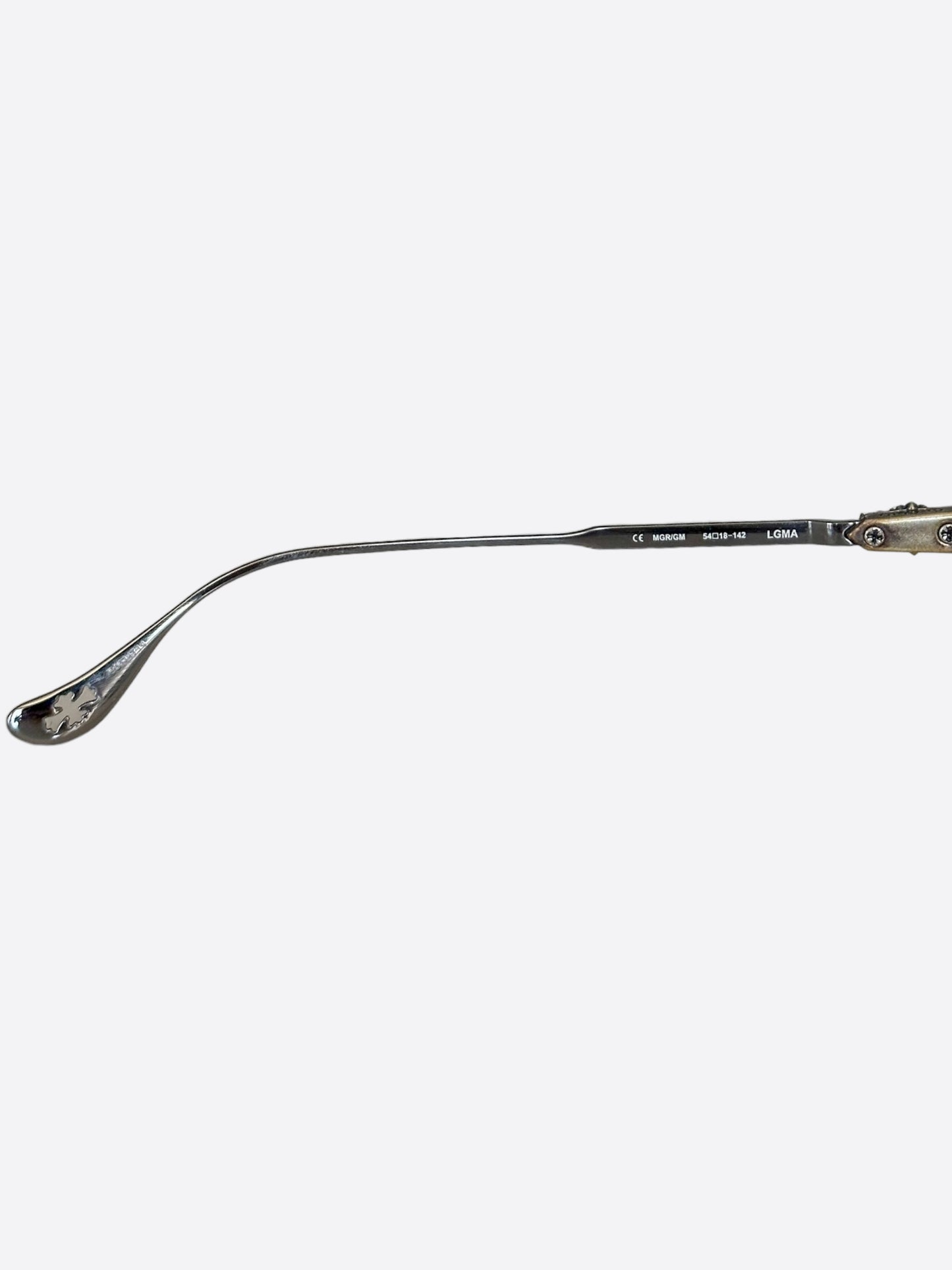 Chrome Hearts Silver Diamond LGMA Sunglasses
