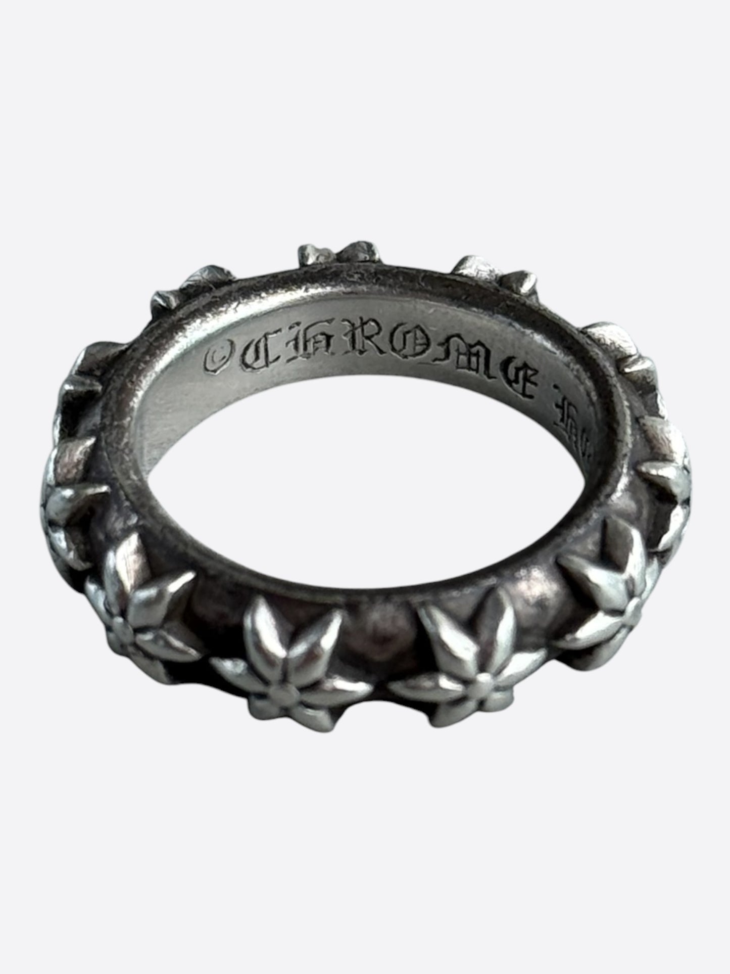 Chrome Hearts Silver Star Band Ring