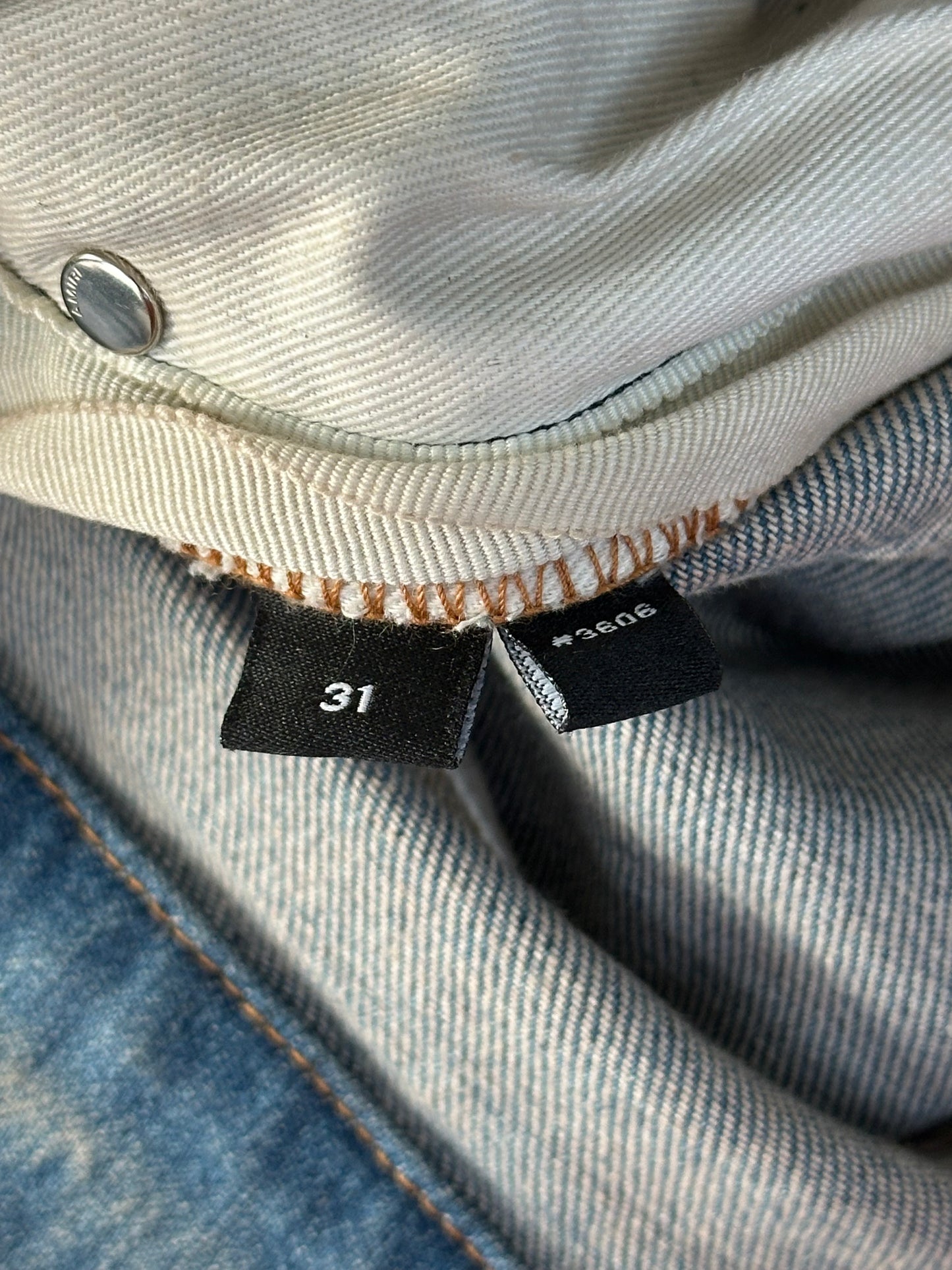 Amiri Clay Indigo & Black Patch MX1 Jeans