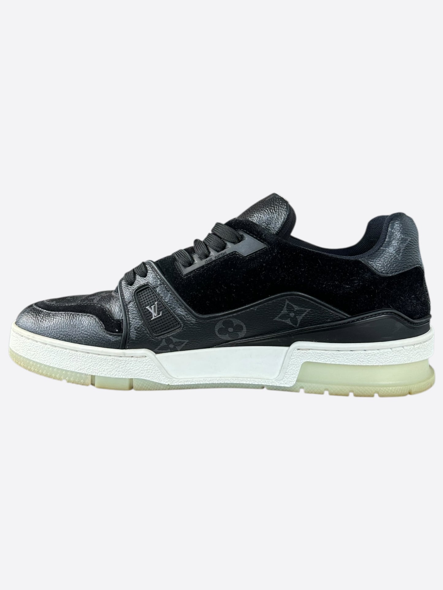 Louis Vuitton Black Monogram Eclipse Suede Trainers
