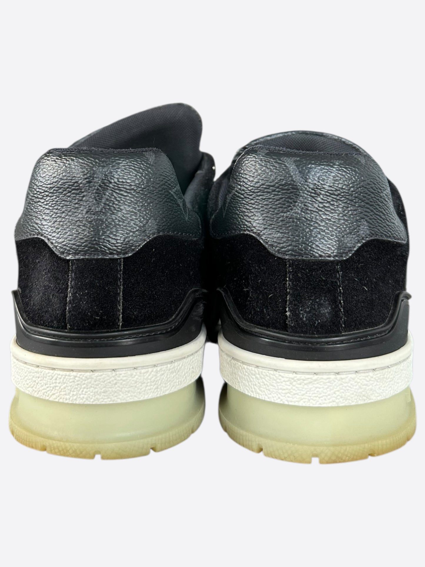 Louis Vuitton Black Monogram Eclipse Suede Trainers