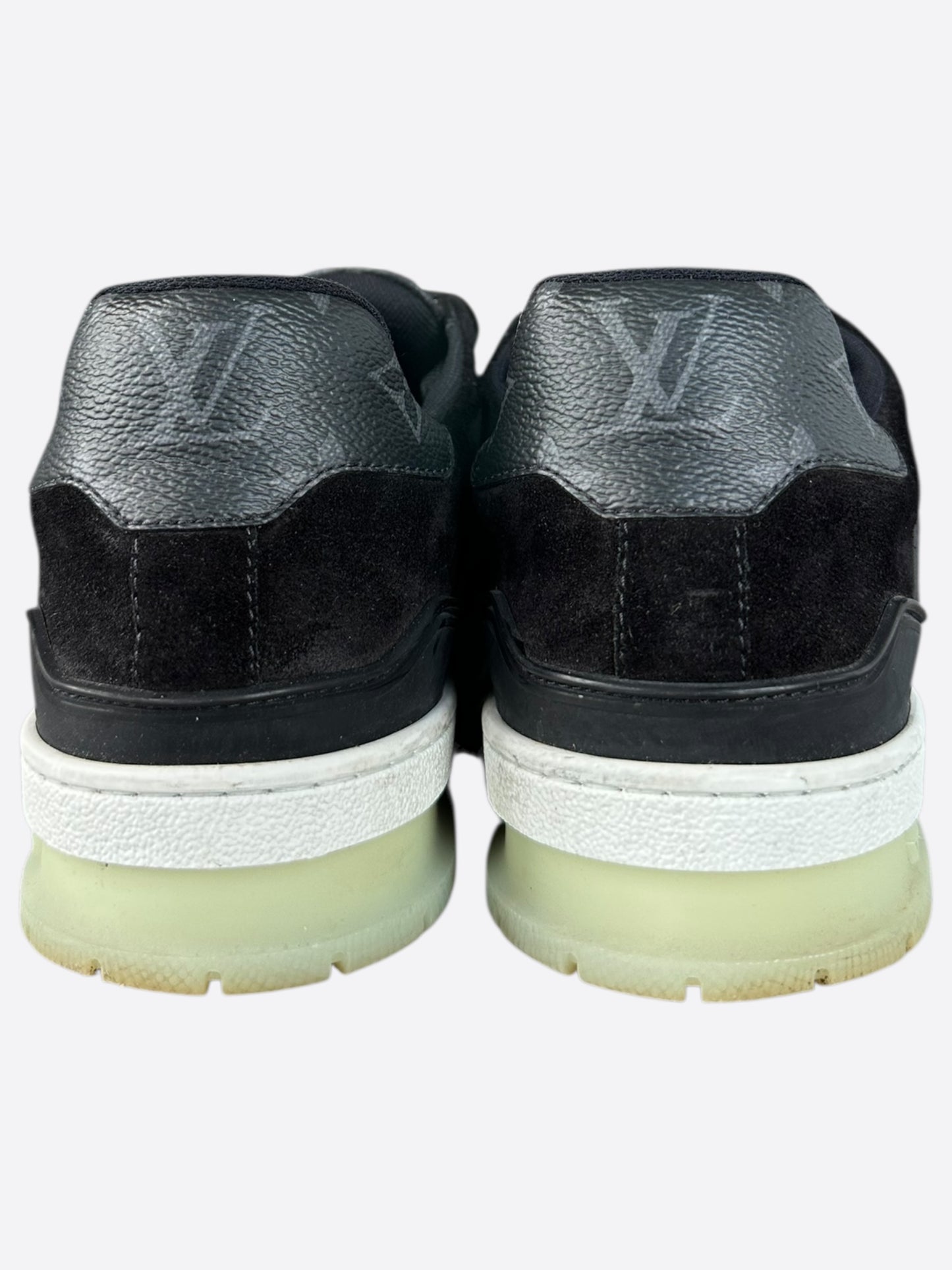 Louis Vuitton Black Monogram Eclipse Suede Trainers