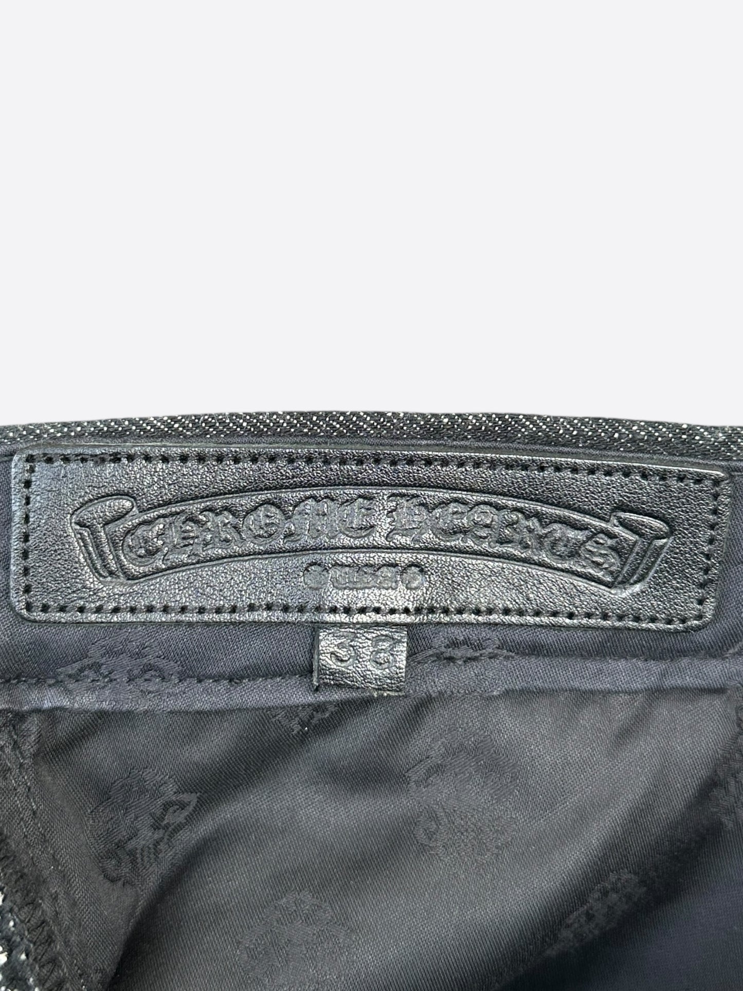 Chrome Hearts Grey & Black Star Patch Jeans