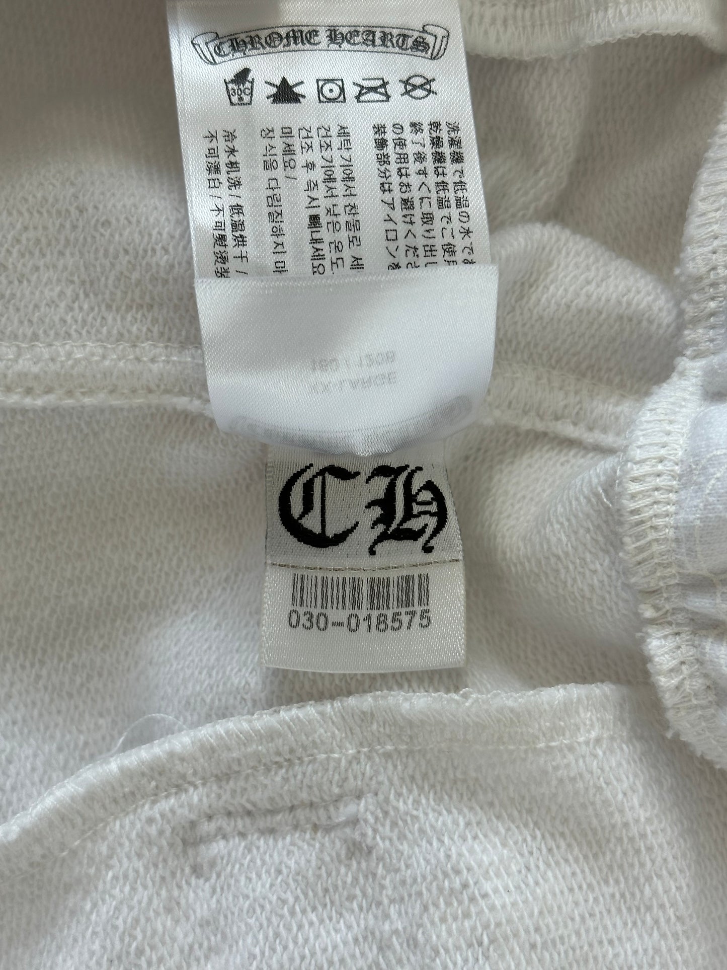 Chrome Hearts White & Black Cross Jacquard Horseshoe Logo Sweatpants