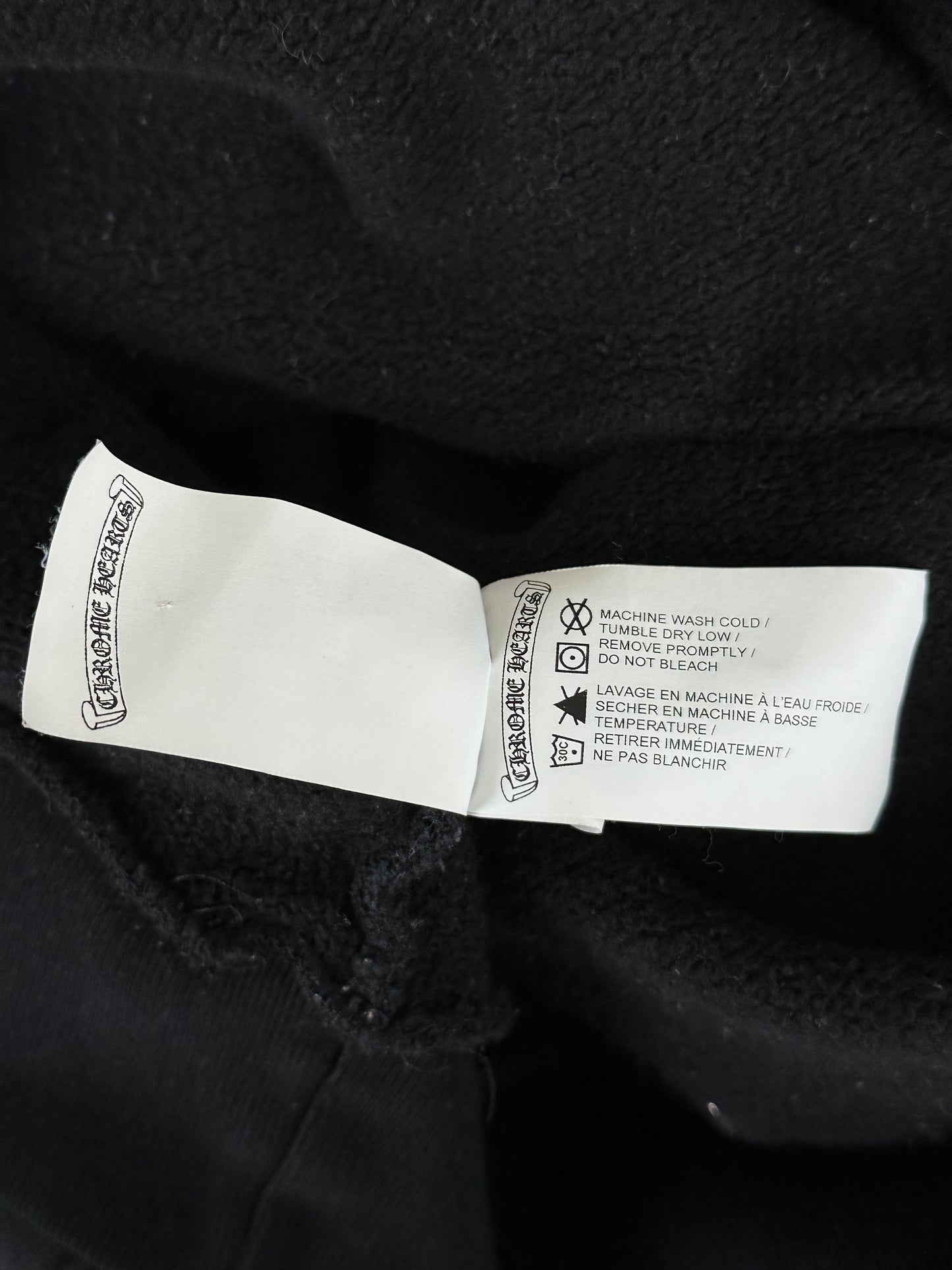 Chrome Hearts Black & White Embroidered Logo Hoodie
