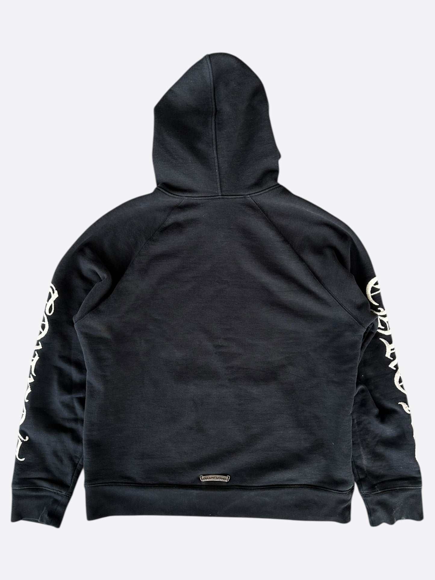 Chrome Hearts Black & White Embroidered Logo Hoodie