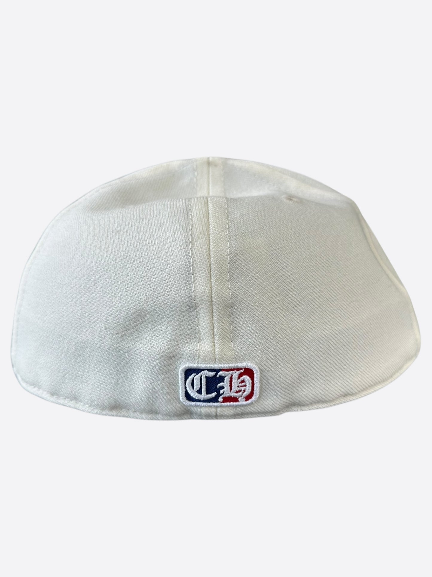 Chrome Hearts White & Red Heart Logo Fitted Hat
