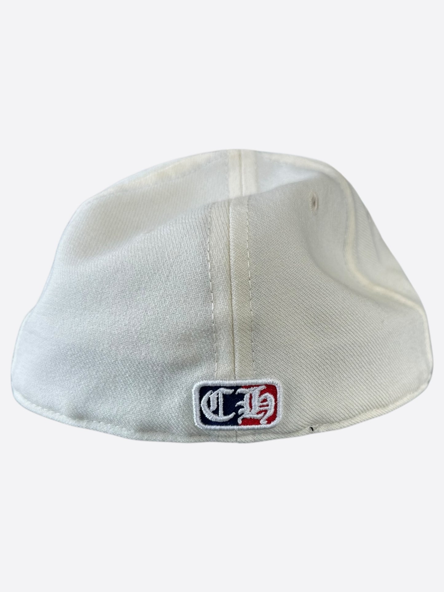 Chrome Hearts White & Red Heart Logo Fitted Hat