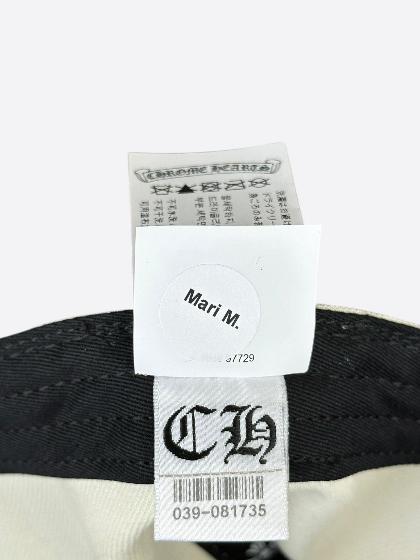 Chrome Hearts White & Red Heart Logo Fitted Hat