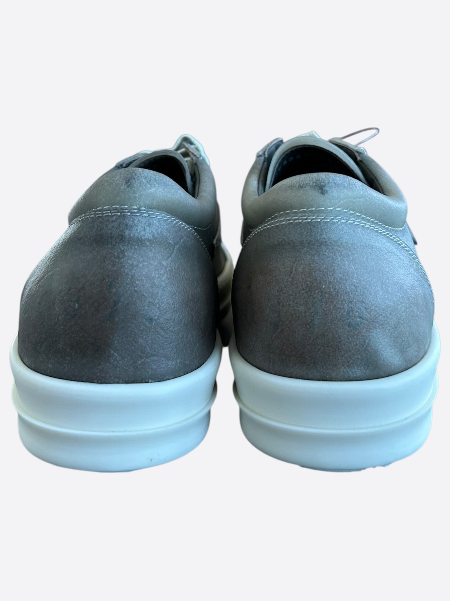 Rick Owens Dust Brown Leather Vintage Low Top Sneakers