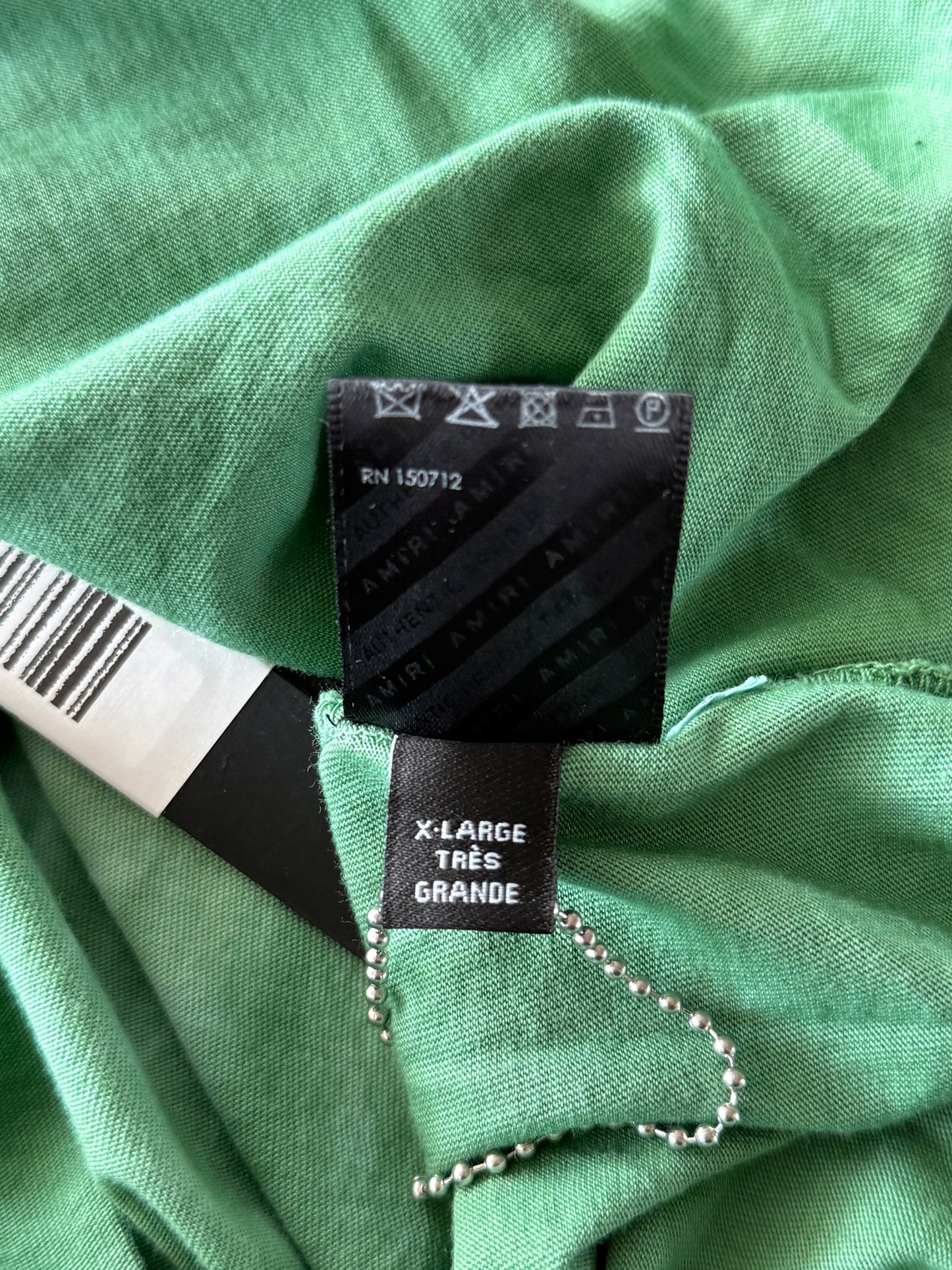 Amiri Green Tie-Dye MA Core Logo T-Shirt