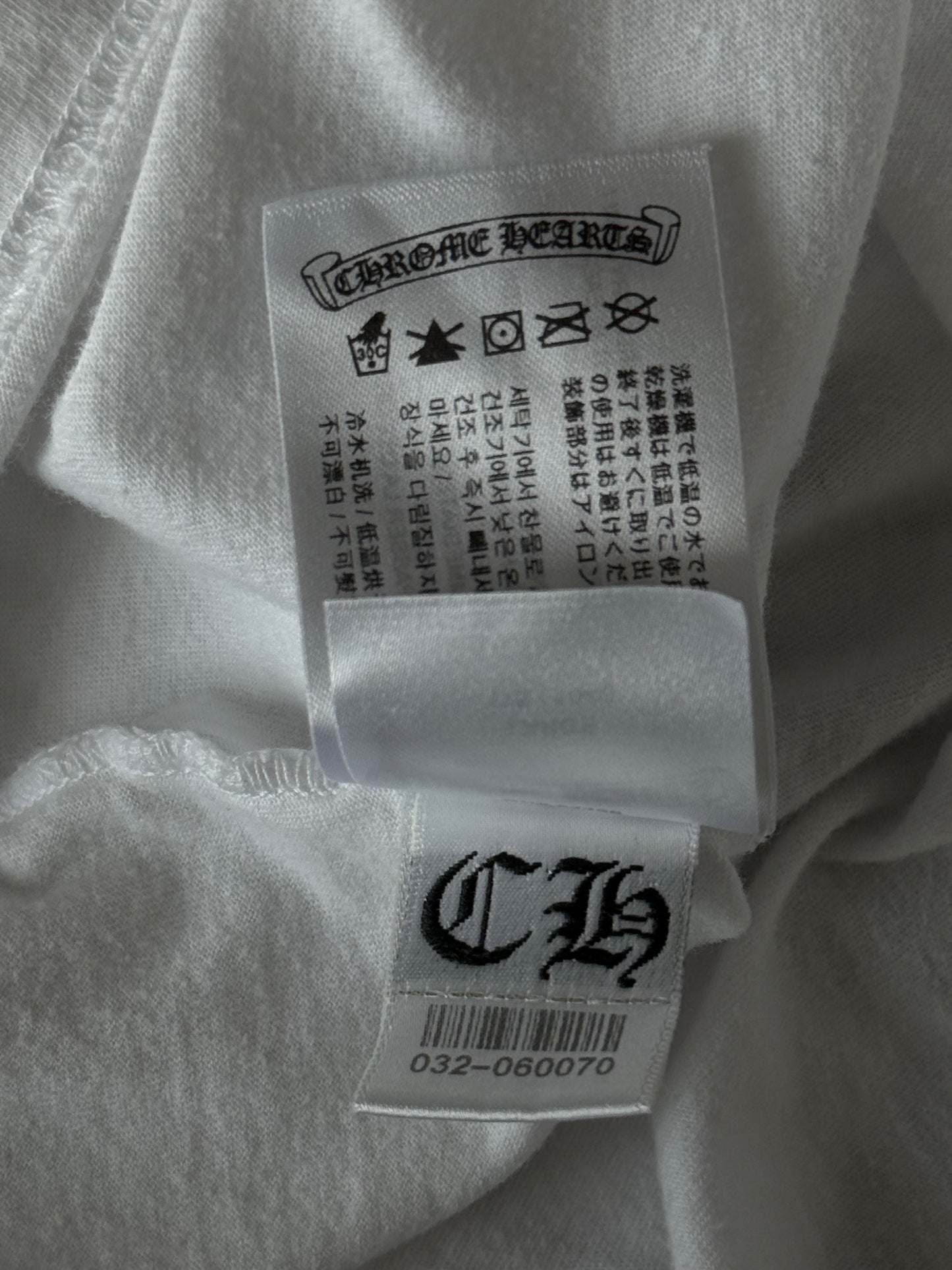 Chrome Hearts White & Red NY Longsleeve T-Shirt