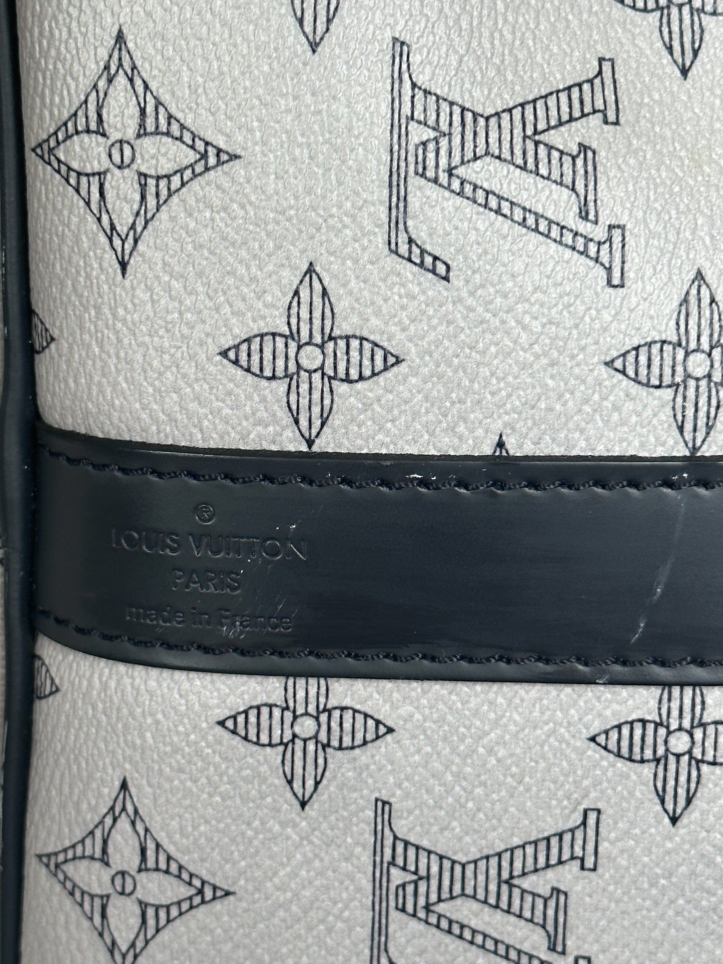 Louis Vuitton Chapman Brothers Cream Monogram Keepall 45