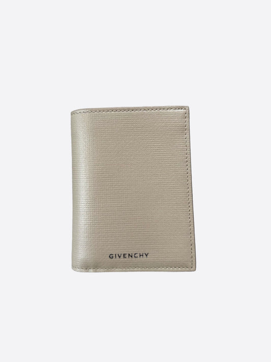 Givenchy Beige & Black Logo Leather Wallet