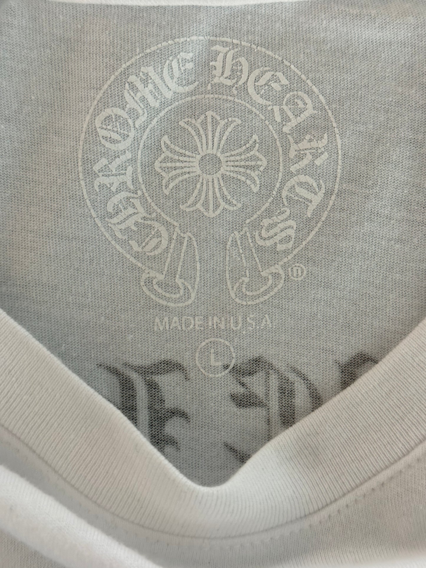 Chrome Hearts White Racing Stripes Longsleeve T-Shirt