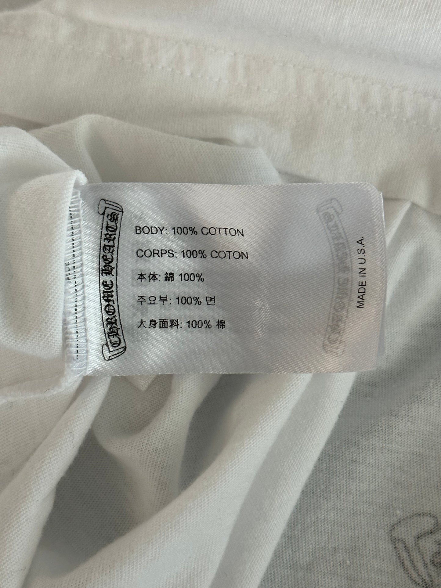 Chrome Hearts White Racing Stripes Longsleeve T-Shirt