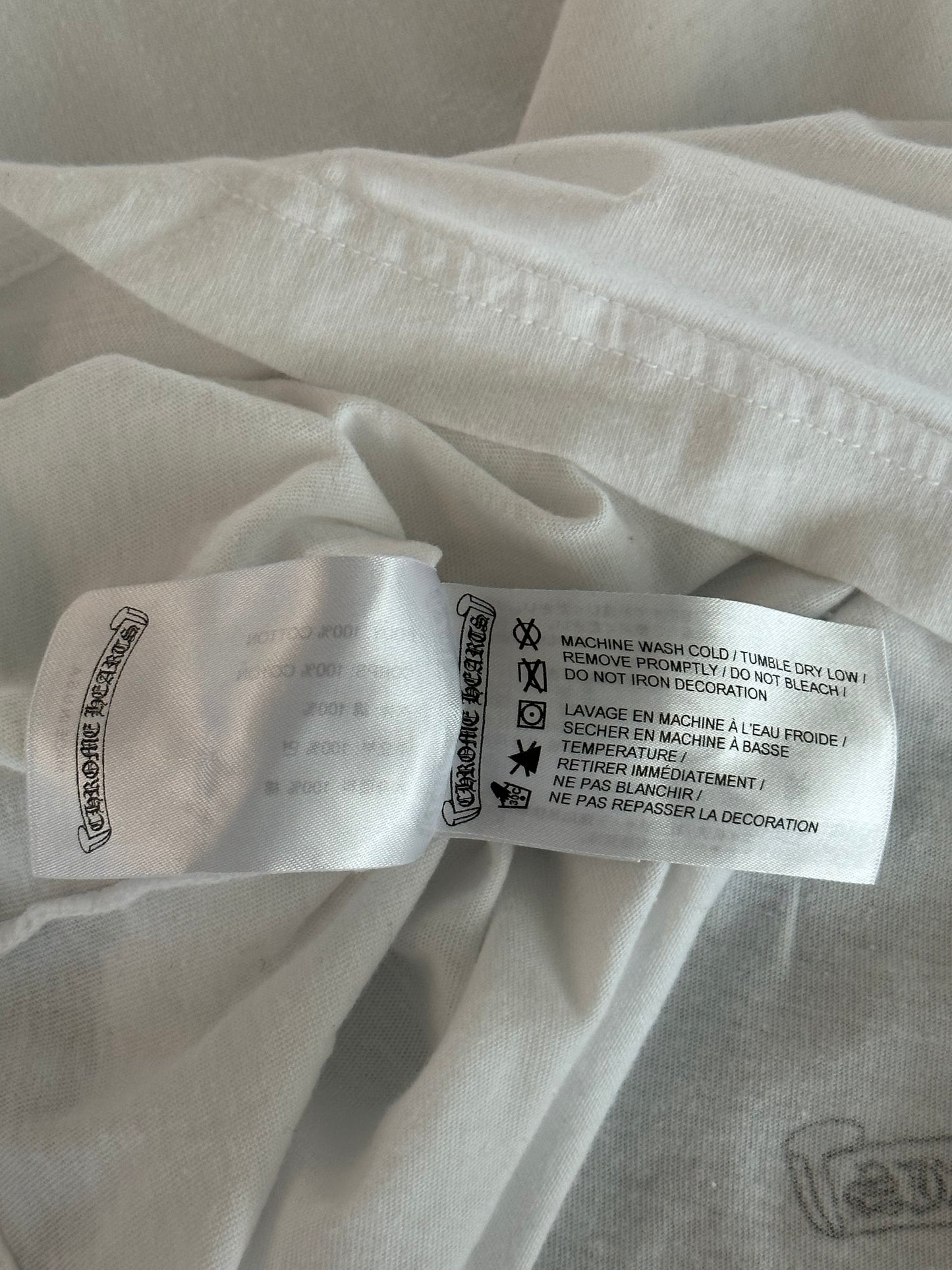 Chrome Hearts White Racing Stripes Longsleeve T-Shirt