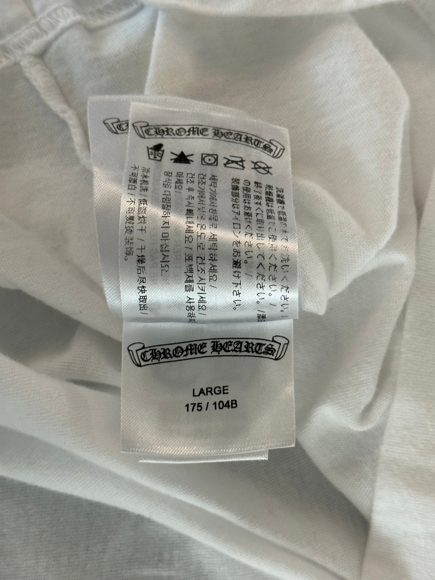 Chrome Hearts White Racing Stripes Longsleeve T-Shirt