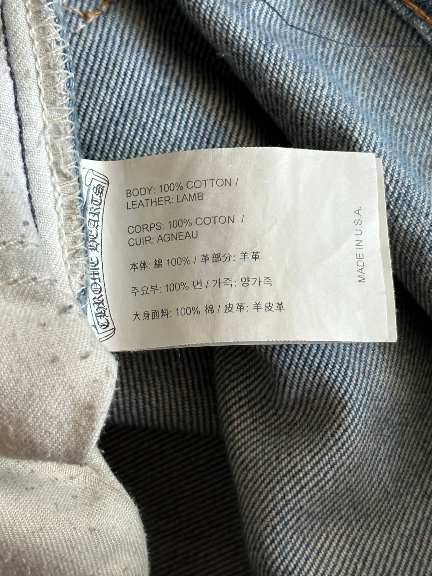 Chrome Hearts Levis Blue & Black Cross Patch Jeans