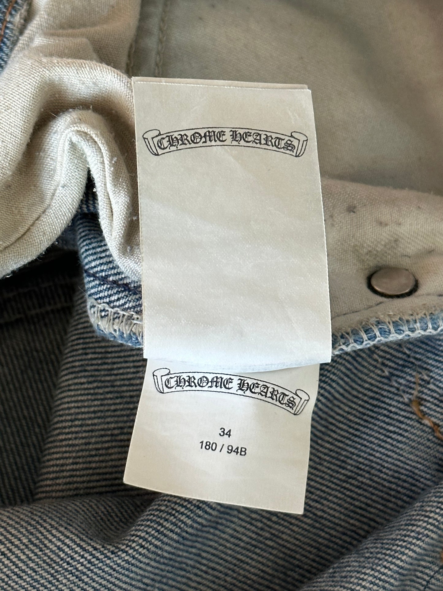 Chrome Hearts Levis Blue & Black Cross Patch Jeans