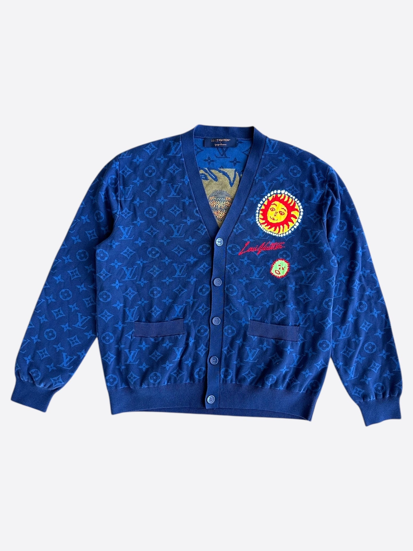 Louis Vuitton Yayoi Kusama Blue Monogram Cardigan